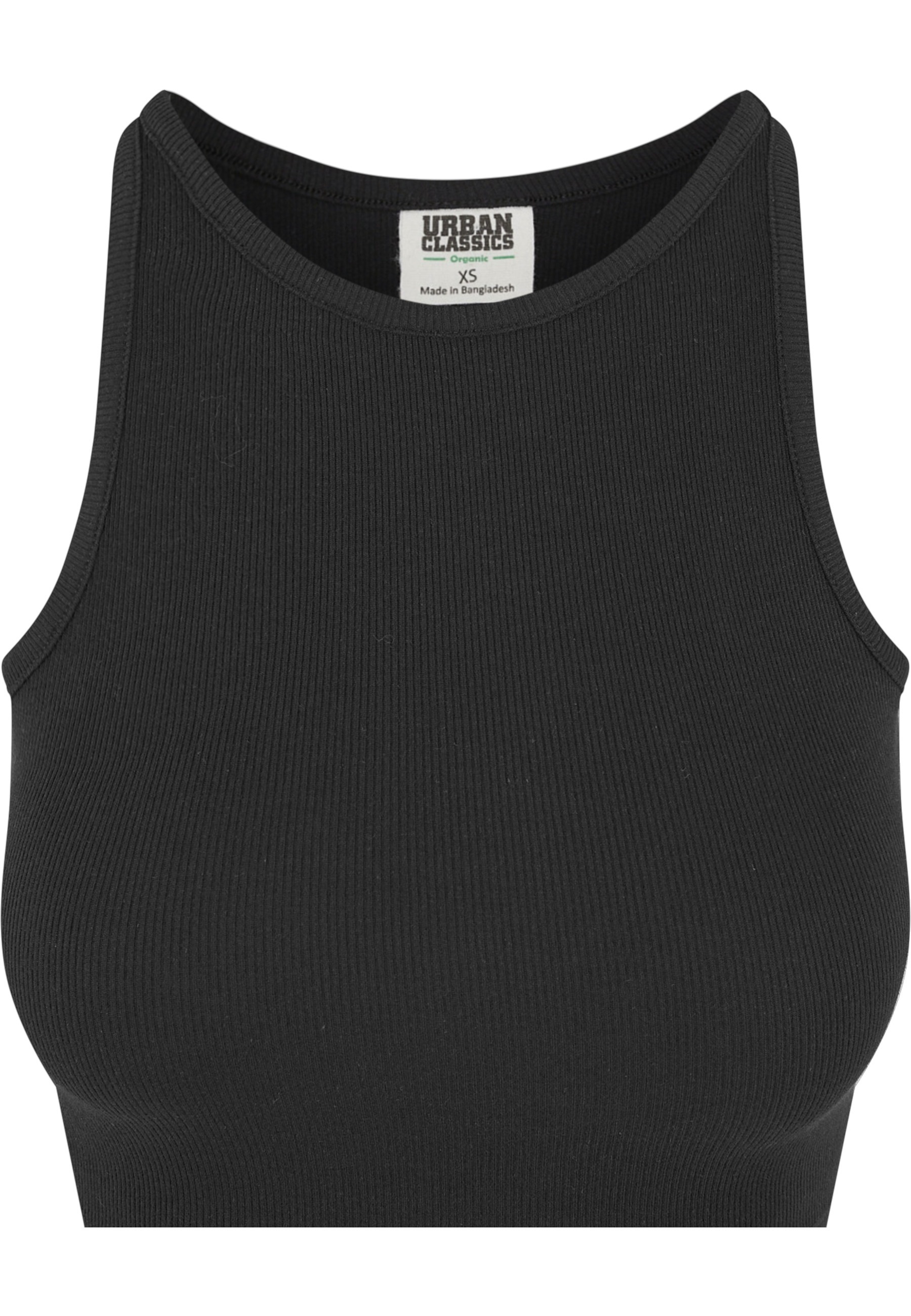 URBAN CLASSICS Tanktop »Urban Classics Ladies Organic Cropped Rib Top 2-Pack«