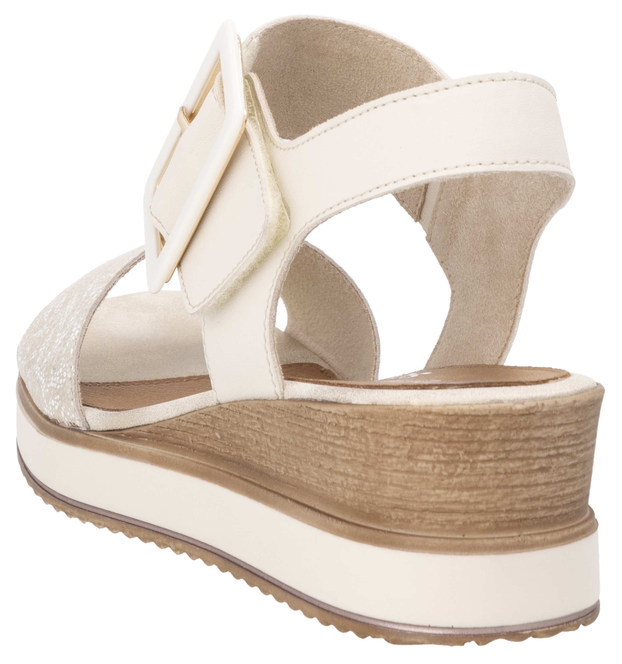 Remonte Sandalette »ELLE-Collection«, Sommerschuh, Sandale, Bequemschuh mit Klett unter der Zierschnalle
