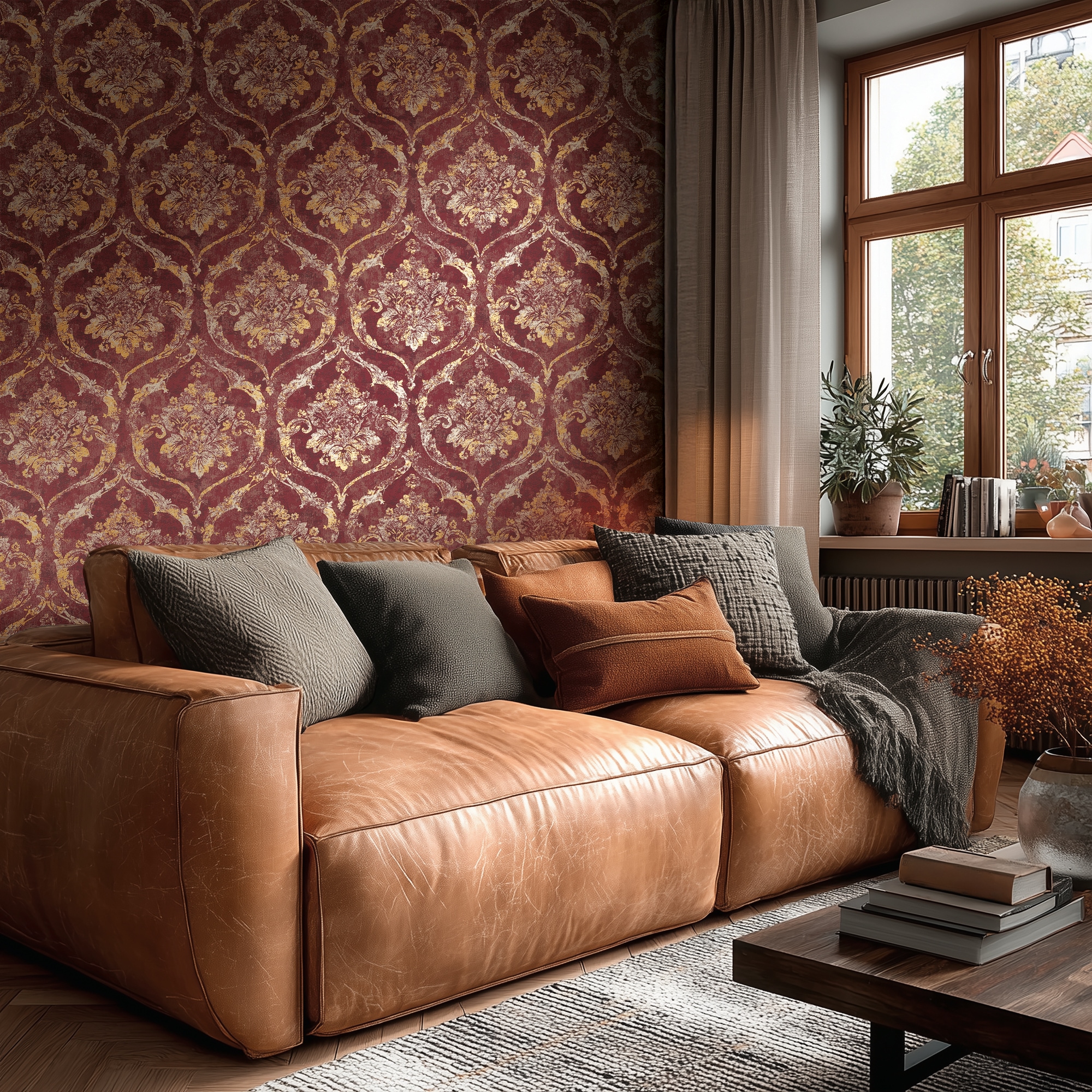 living walls Vliestapete "Vibes & Styles Davide – Maison Du Temps Vliestapete" ornamental leicht strukturiert Elegantes Ornamentdesign mit Vintage-Charakter und edlem Glanzeffekt