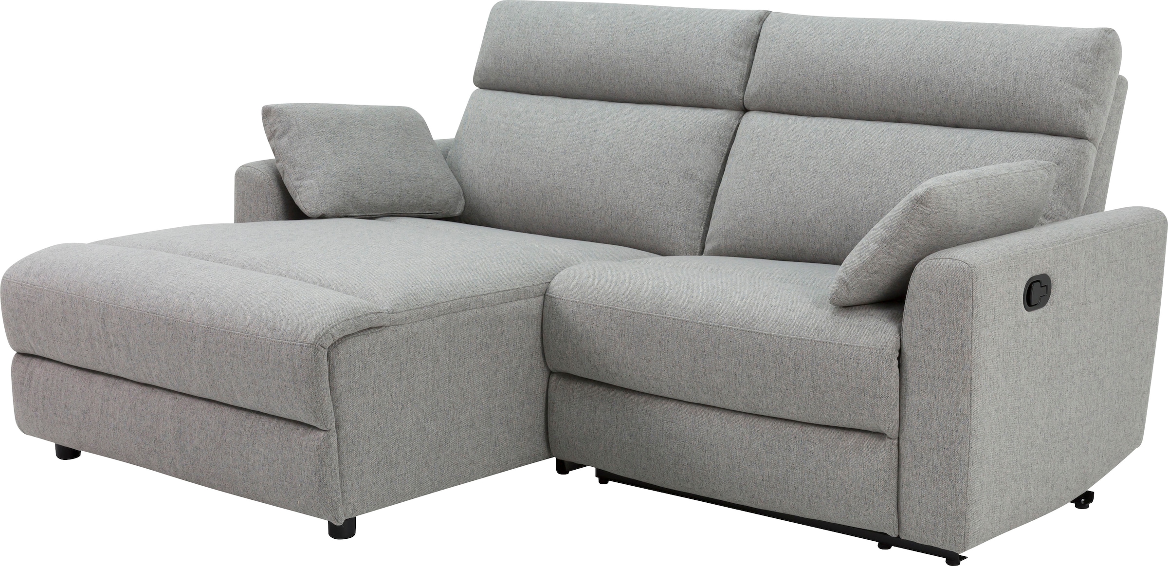 INOSIGN Ecksofa »JENNA, L-Form, 209cm, manuelle u. elektrische Funktion, mit USB A/C,«, Liegefunktion 105°-150°, Federkern, Struktur fein