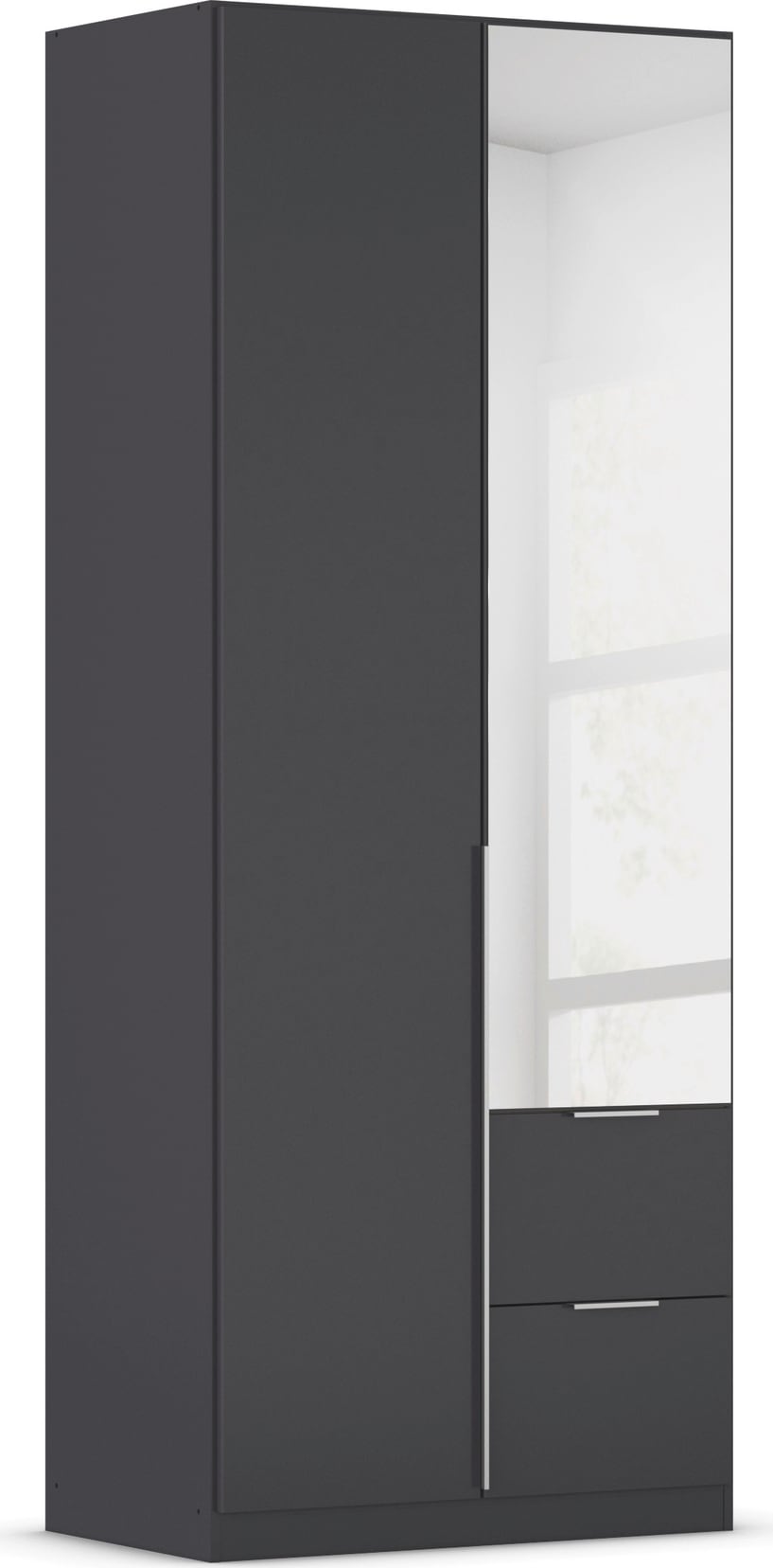 OTTO home Drehtürenschrank "Kleiderschrank Schrank Garderobe AGORDO mit Dekor- oder Hochglanzfront" in zwei Griff-Farben, Breiten 91-360 cm, mit Außenschubkästen, in 7 Breiten und 2 Höhen MADE IN GERMANY