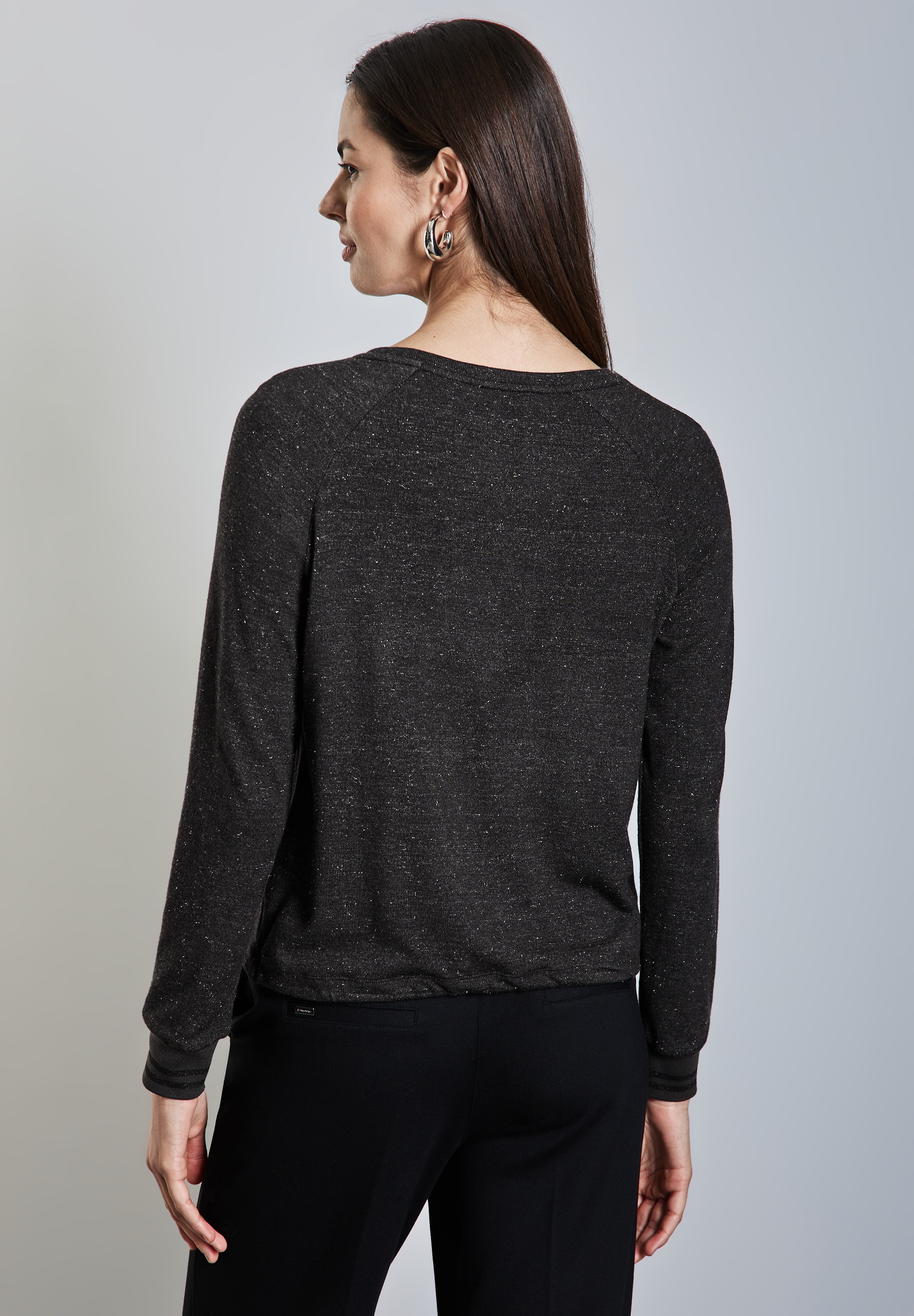 STREET ONE Langarmshirt, mit Tunnelzug am Saum