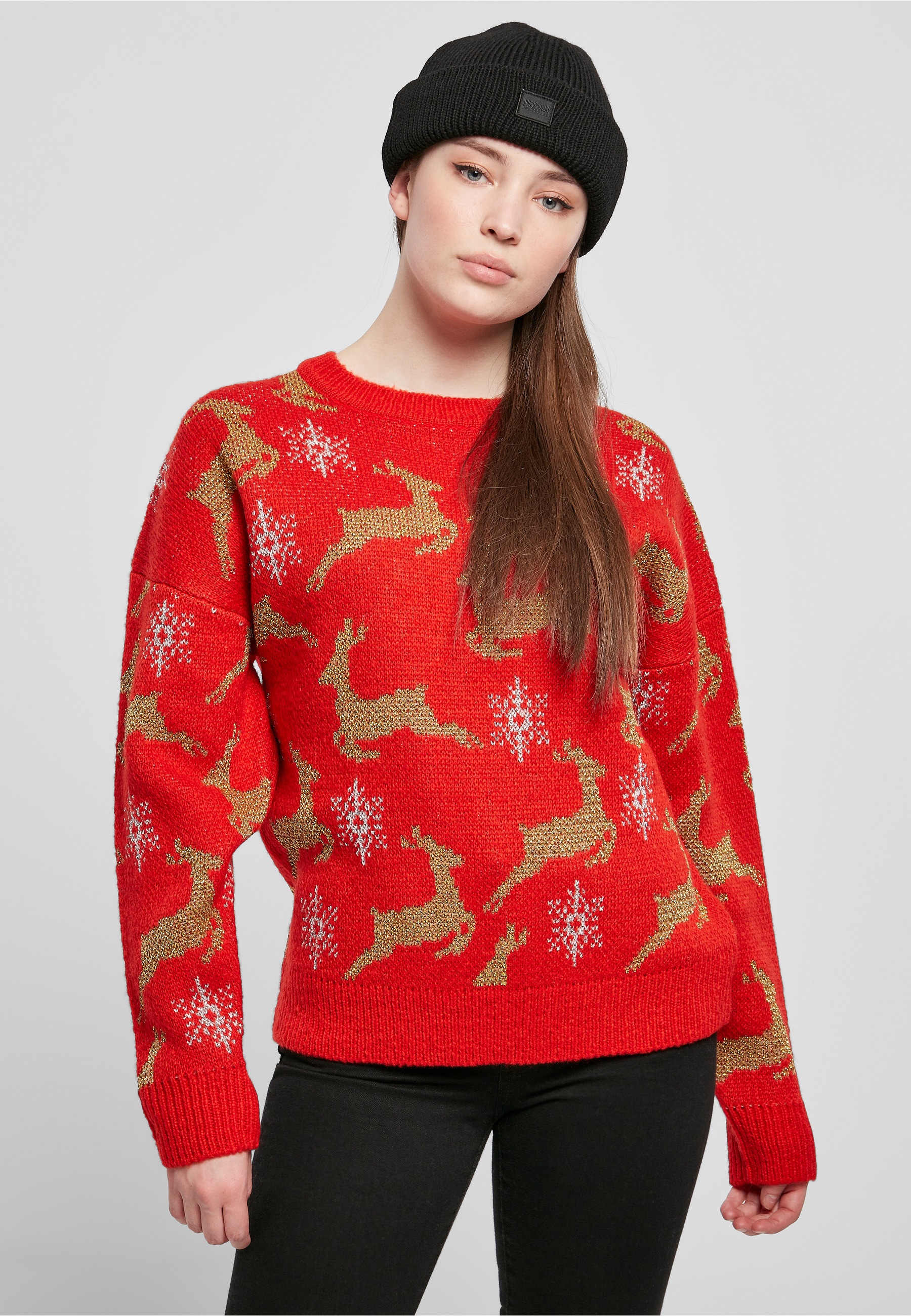 URBAN CLASSICS Sweatshirt »Urban Classics Damen Ladies Oversized Christmas Sweater«, 1 Stk.
