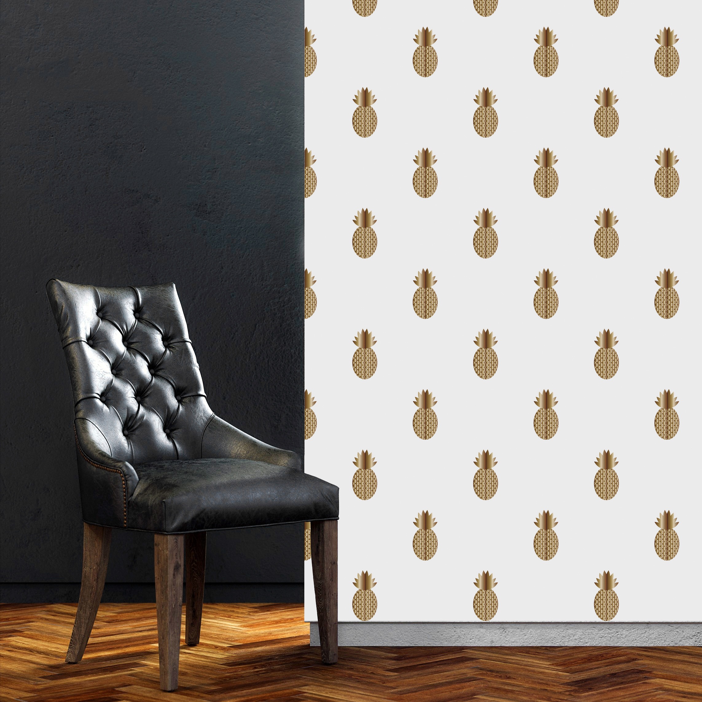 queence Vinyltapete »Alexandra«, bedruckt-tropisch, 90x250cm, selbstklebend, kinderleichte Anbringung, Sticker