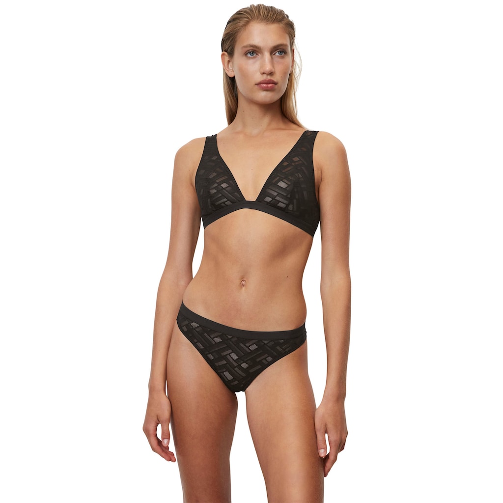 Marc O'Polo String »Graphic Lace«, Brasilslip mit feiner Spitze