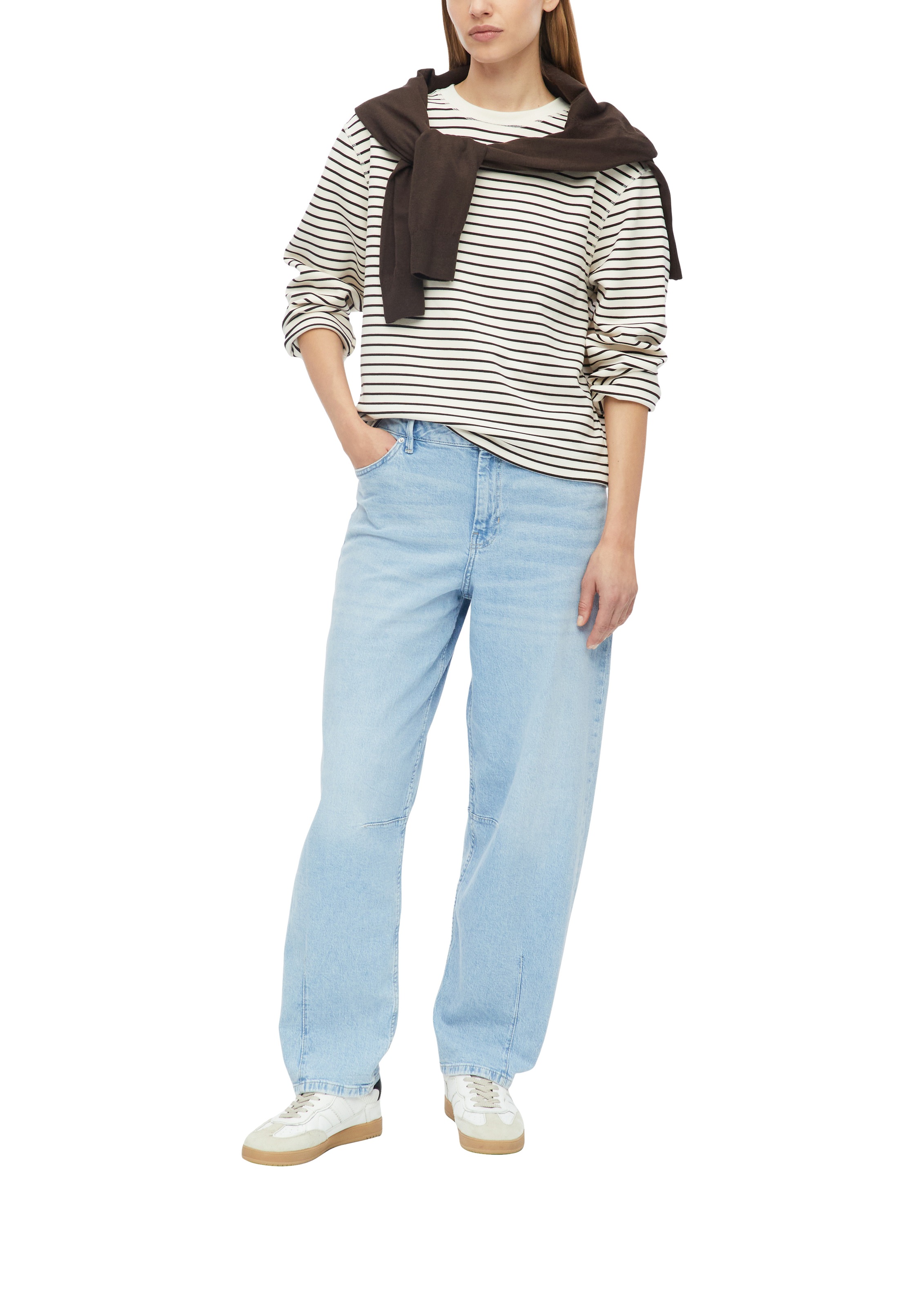 s.Oliver Sweater , in Streifen-Optik / Rundhals
