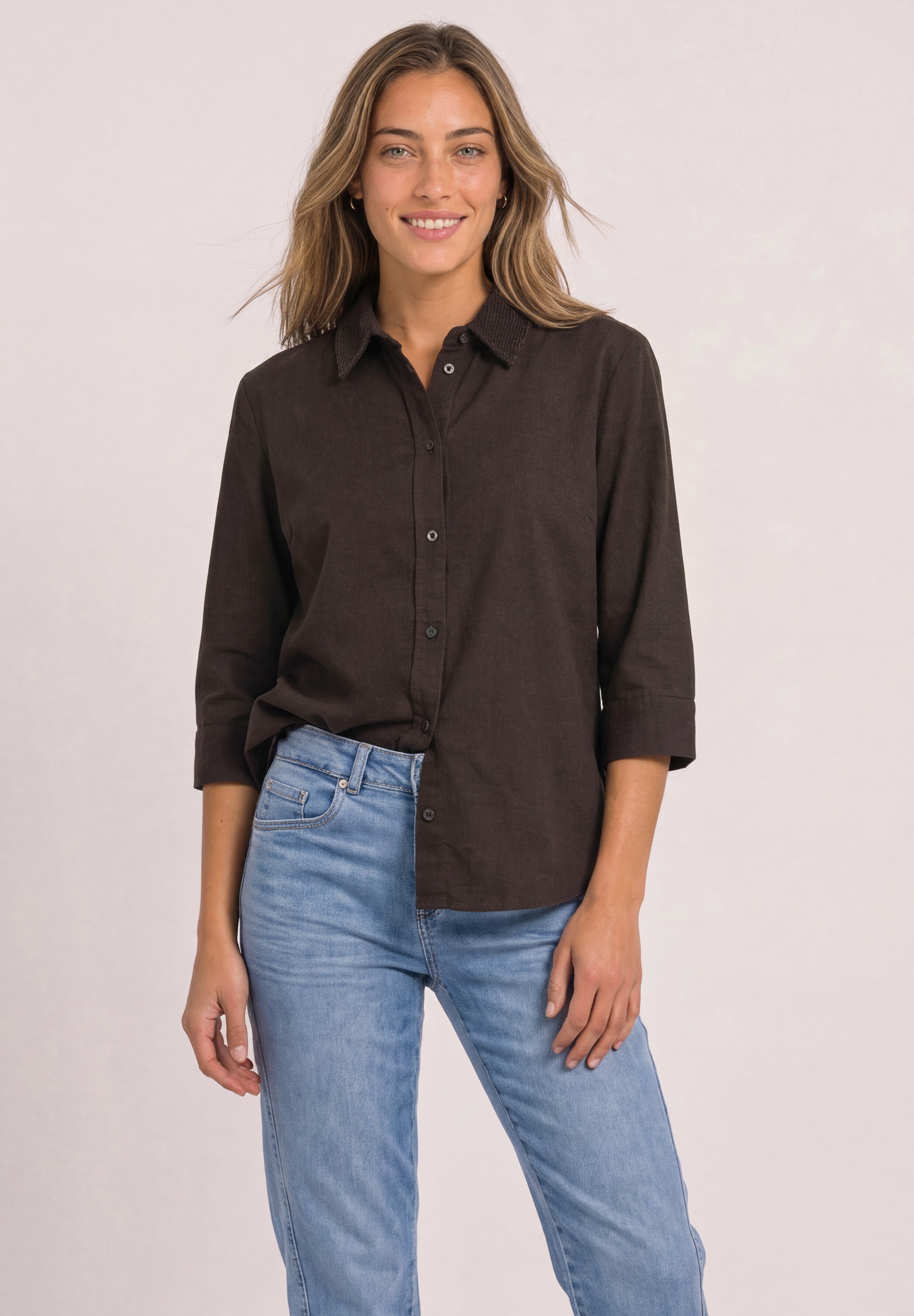 STREET ONE Hemdbluse in Cord-Optik