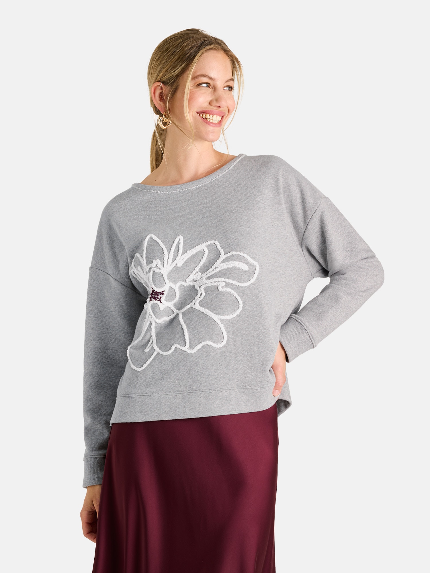 Lieblingsstück Sweatshirt "AjaL", mit floralem Motiv, Rundhals