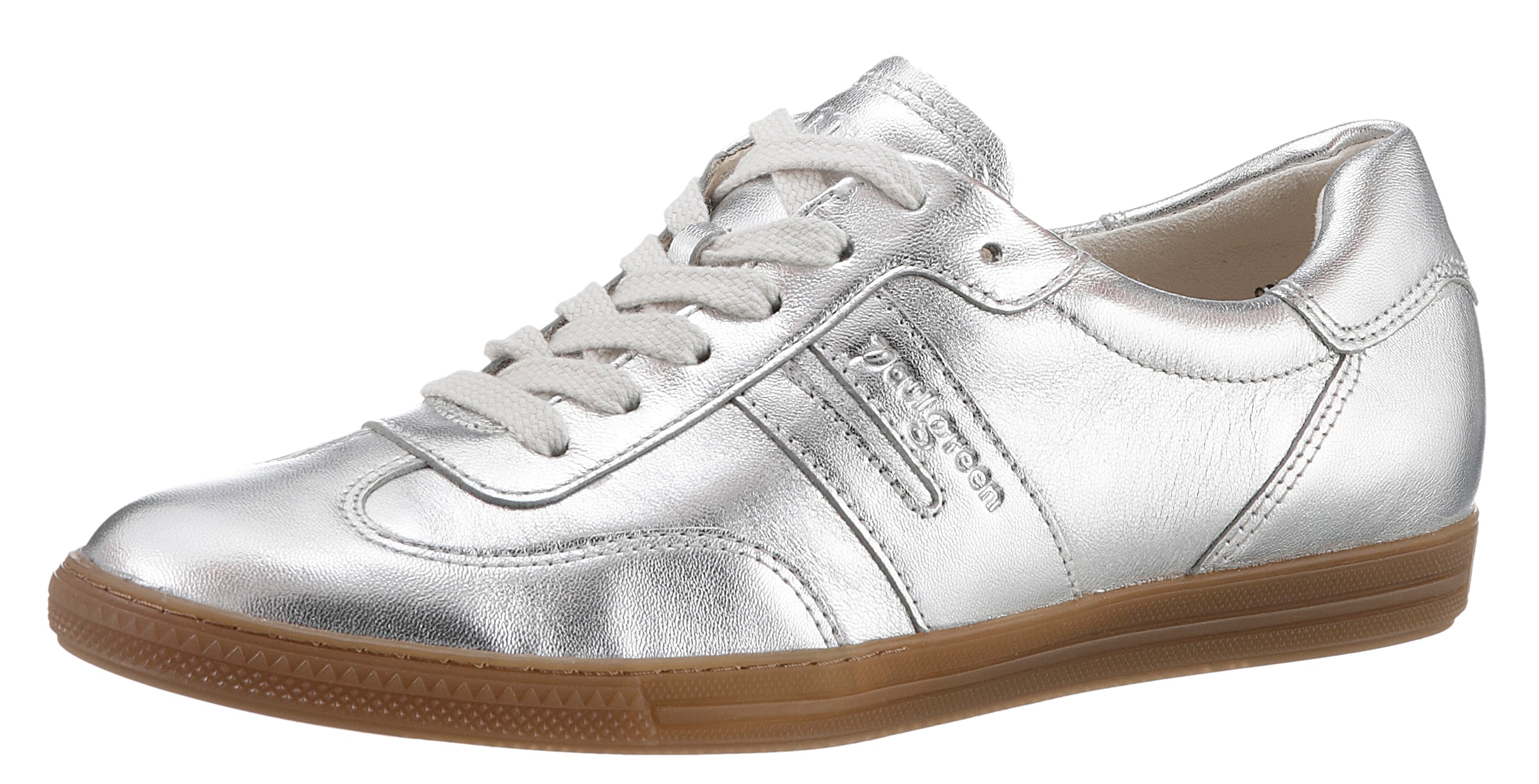 Sneaker, Schnürschuh, Freizeitschuh, Halbschuh in Metallic-Optik