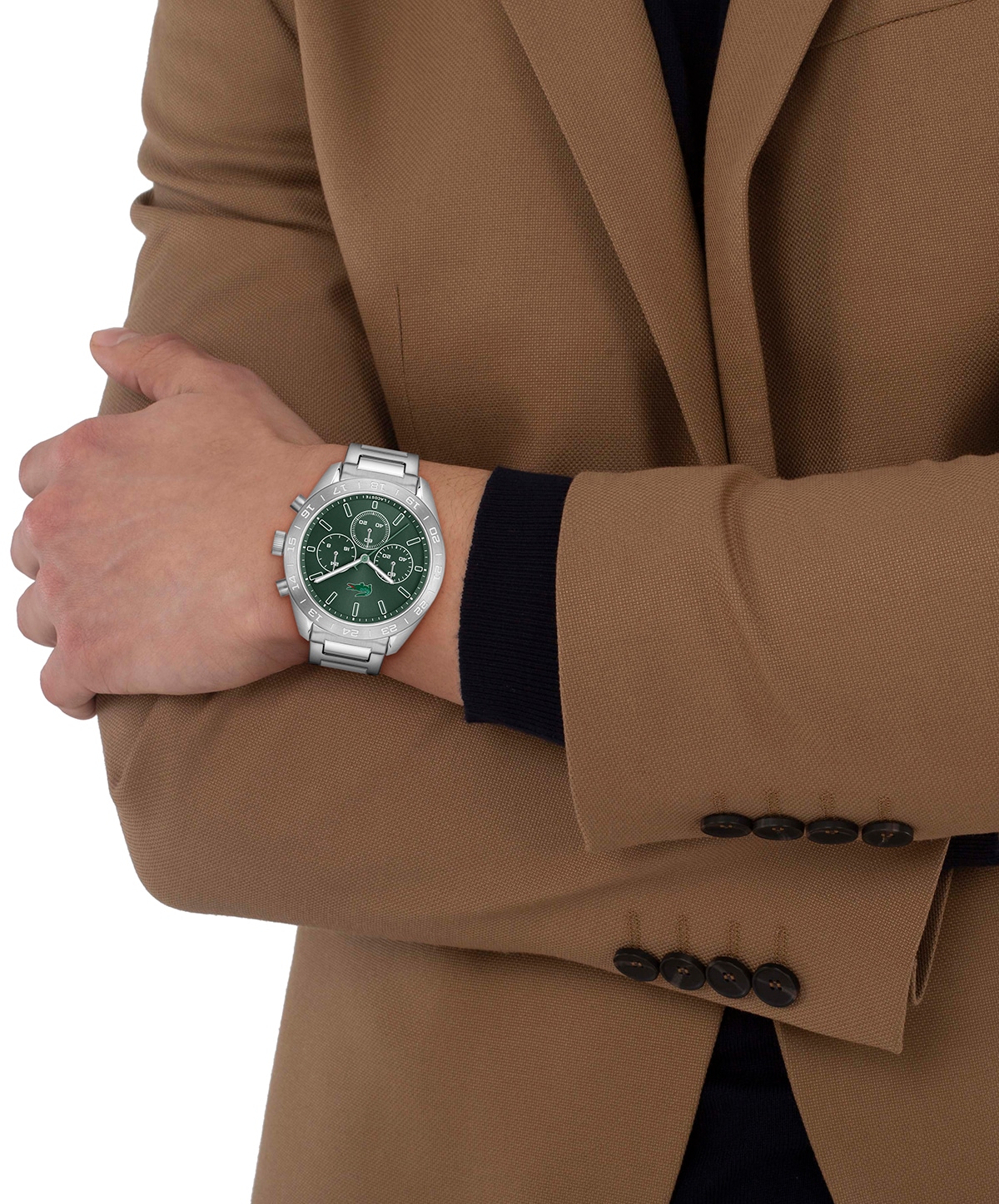 Lacoste Chronograph »BOSTON« Quarzuhr, Armbanduhr, Herrenuhr, Edelstahlarmband, analog