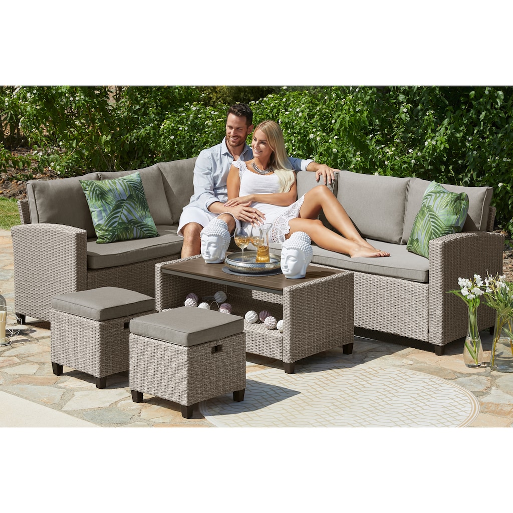 KONIFERA Gartenlounge-Set »Lorca de luxe«, (16 tlg.)