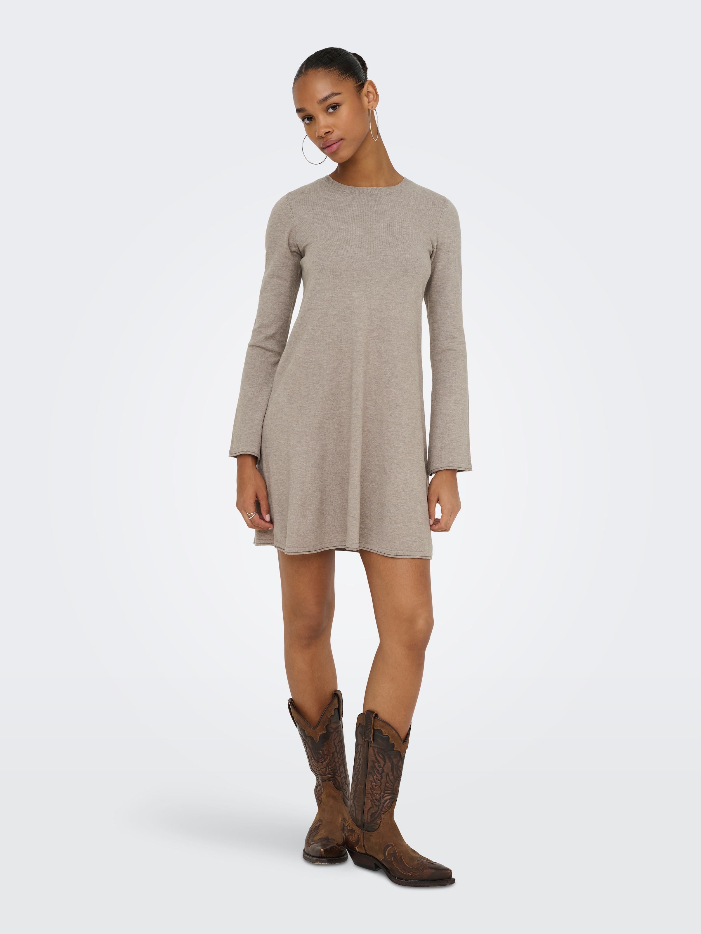 ONLY Midikleid »ONLAMALIO LIFE LS ONECK DRESS KNT«, Sommerkleid