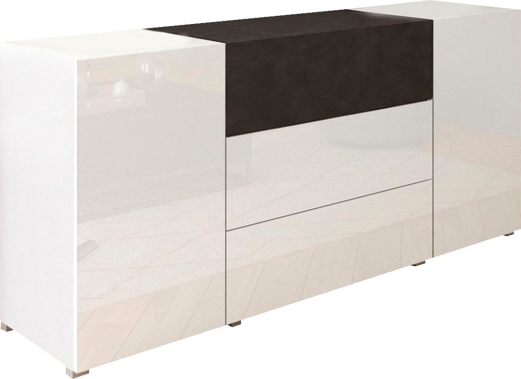 INOSIGN Sideboard "BERLIN", Moderne grifflose Kommode Breite 150 cm, 4 Schubkästen/ 2 Türen