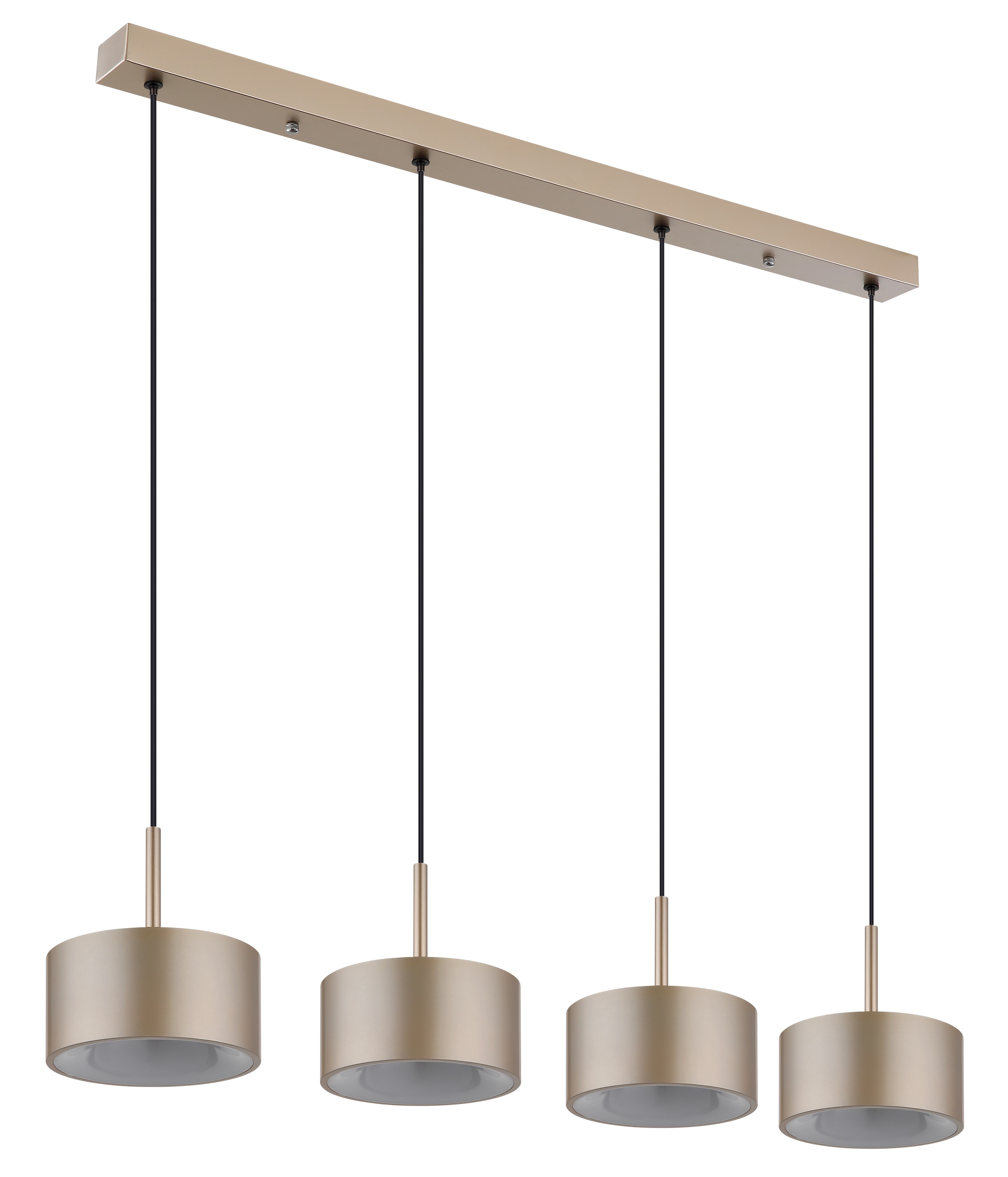 GLOBO LIGHTING Hängeleuchte »RAYMOND« LED-Modul 1 Stk. Warmweiß Schwarz, Anthrazit/Champagner, Opal, höhenkürzbar, LED 40W