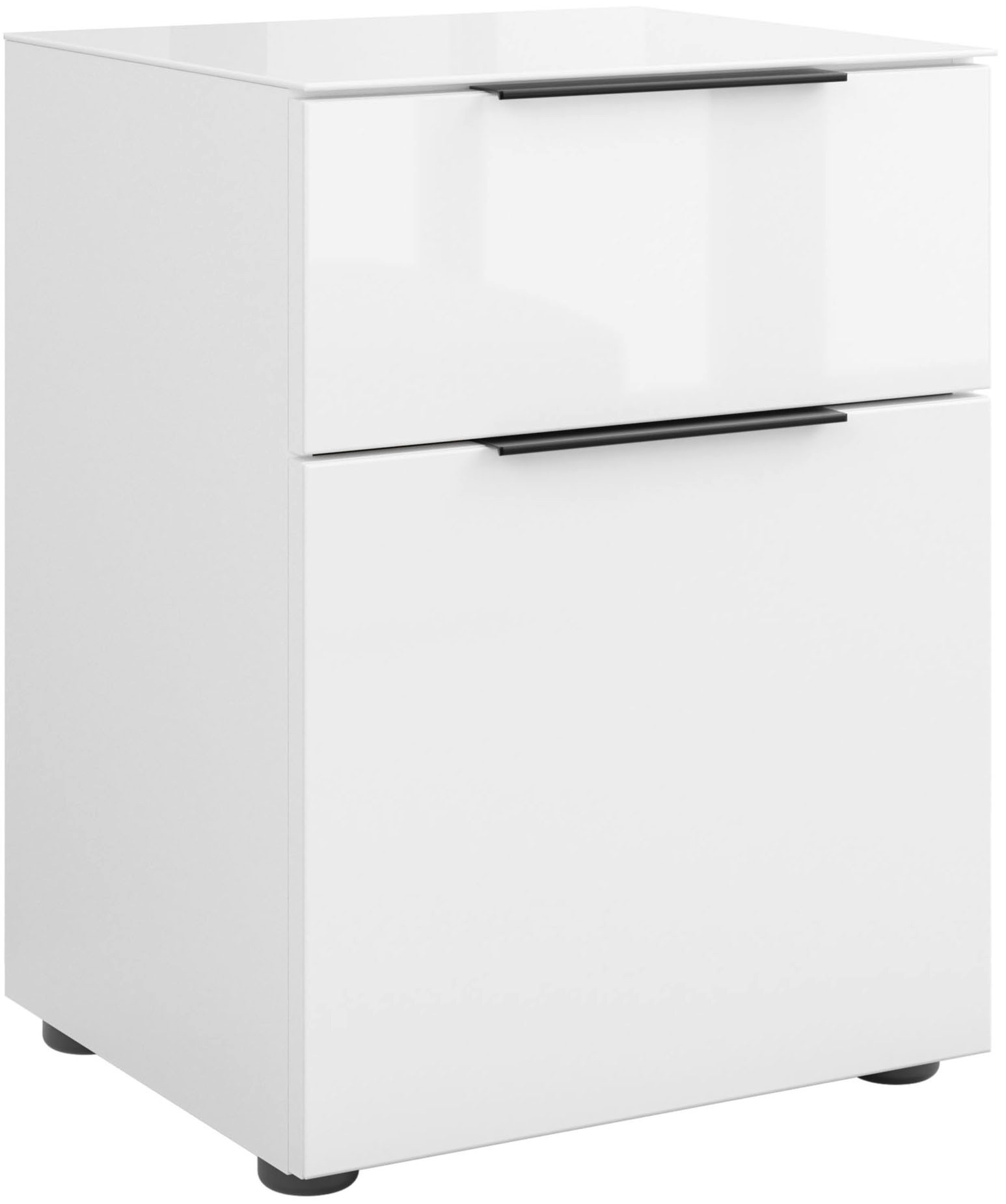 Manjana Möbel Nachtkommode "Nachtkommode mit Chrom oder Schwarz matten Meta günstig online kaufen