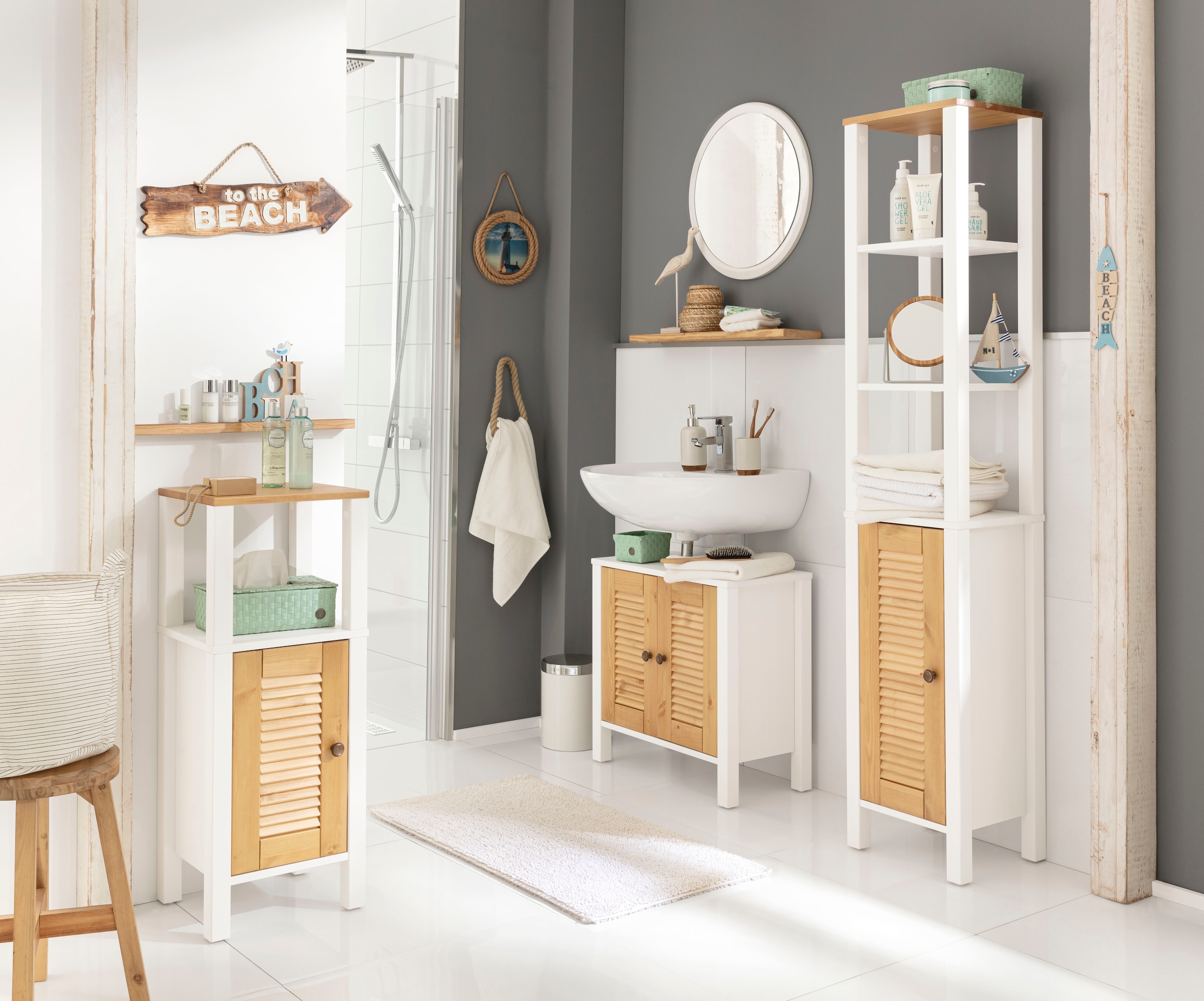 Home affaire Badspiegel »Ayanna«, Spiegel, 50 cm Durchmesser