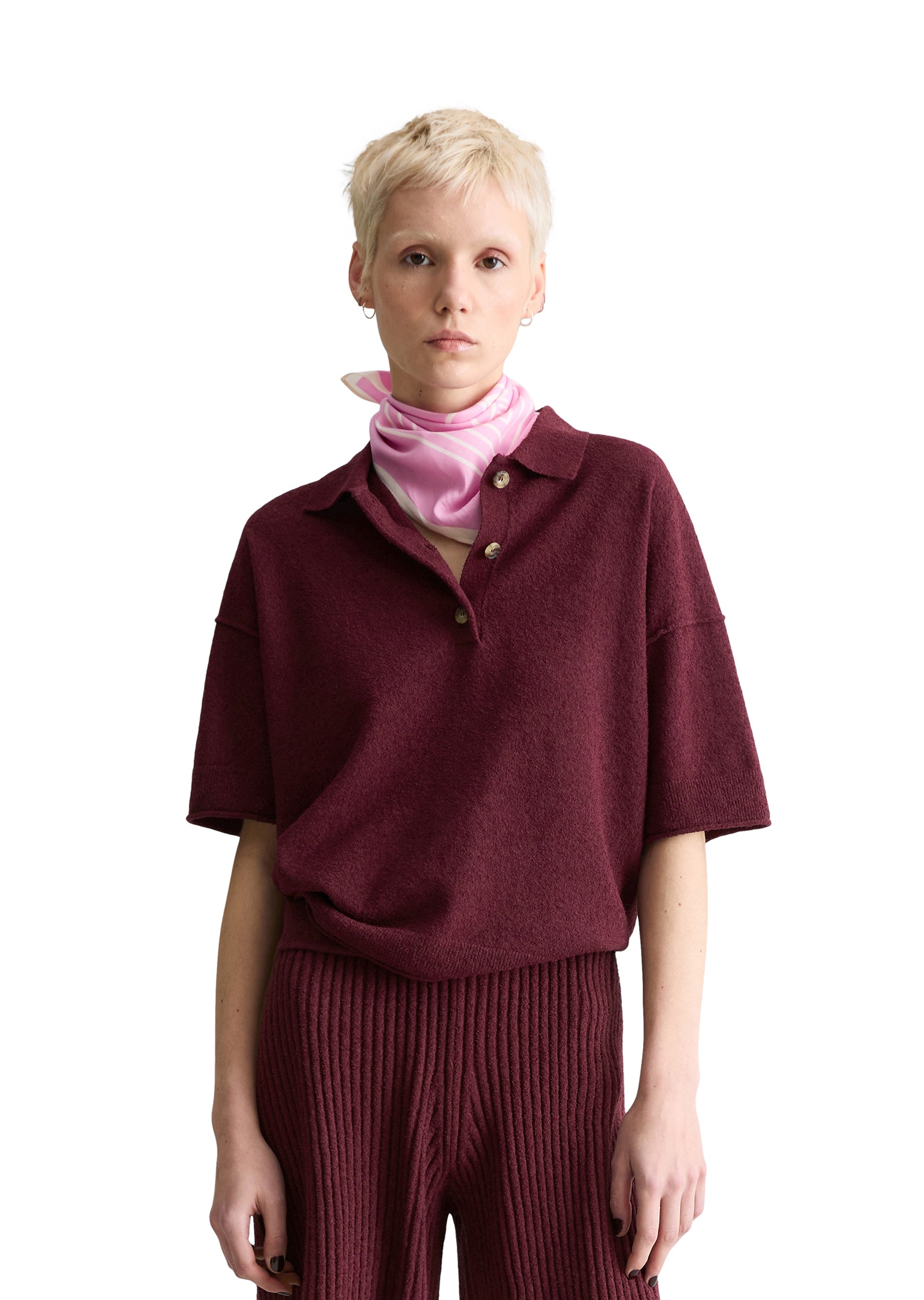 Marc OPolo DENIM Poloshirt "aus Crinkled Organic Cotton-Mix" günstig online kaufen