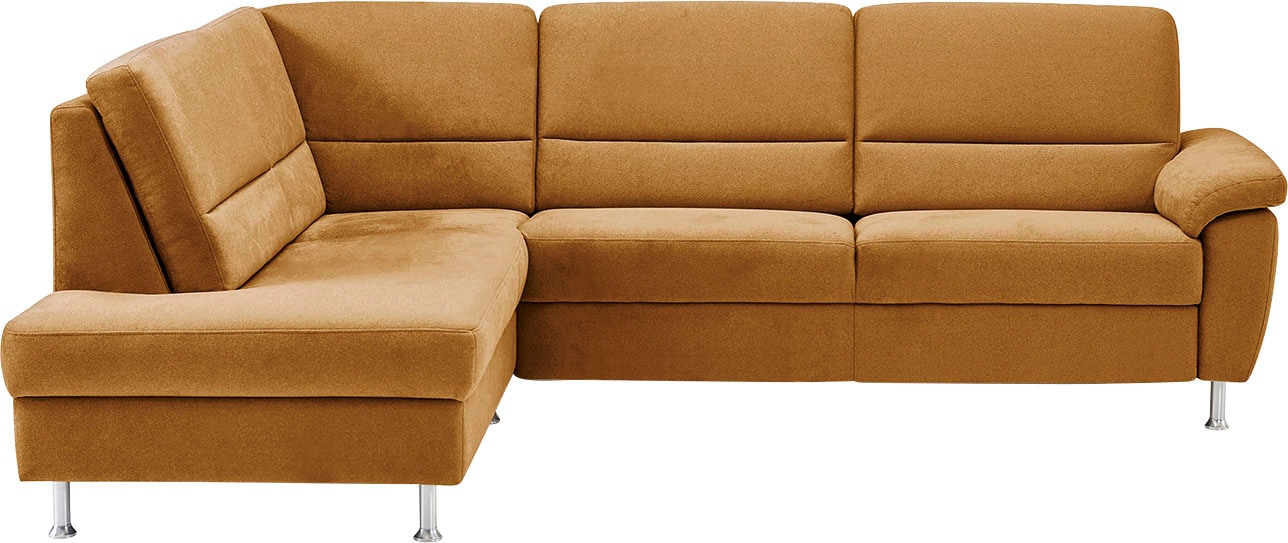 CALIZZA INTERIORS Ecksofa »Onyx L-Form«, Ottomane links oder rechts, wahlweise mit Bettfunktion, Breite 257 cm