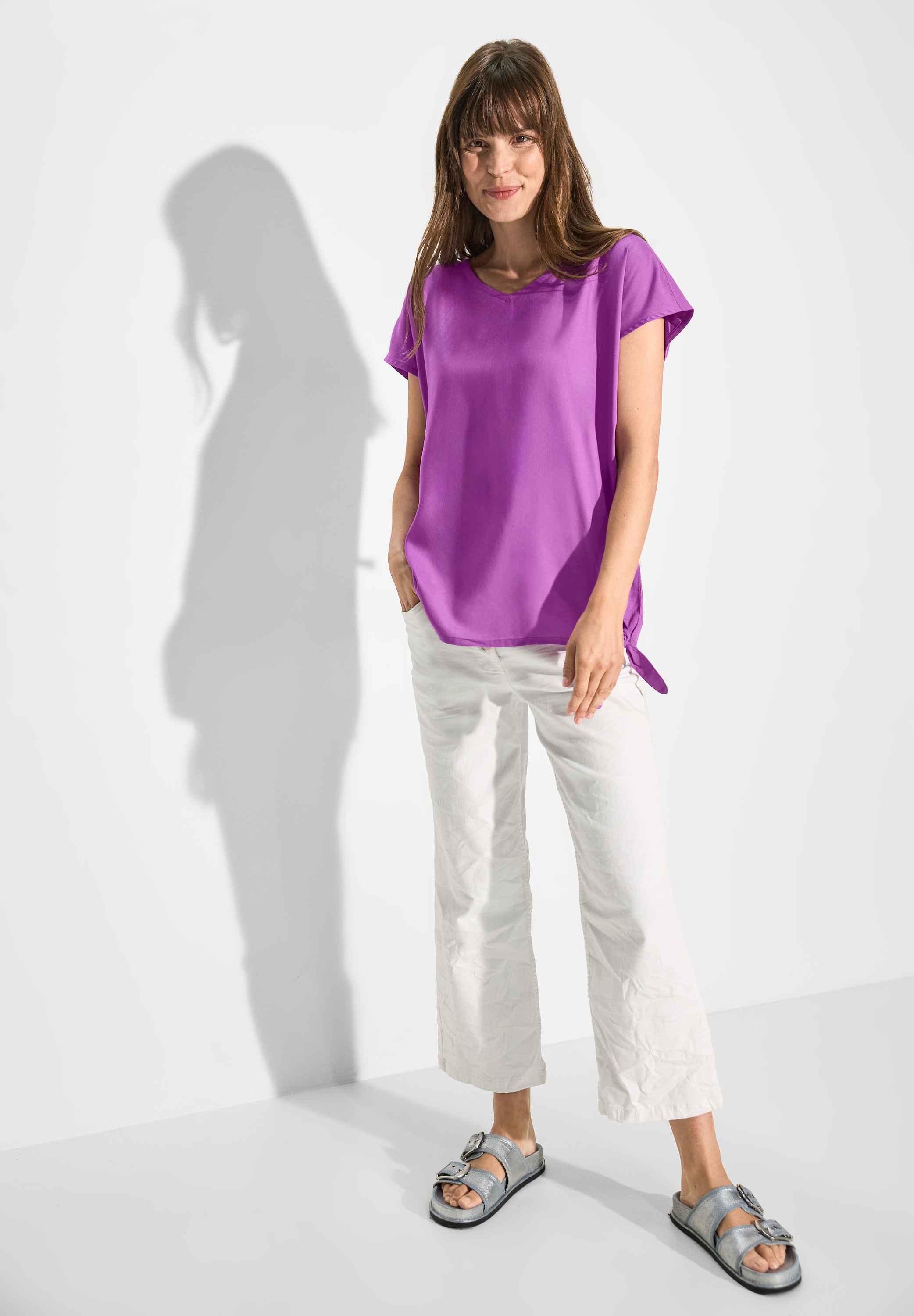 Thumbnail - Cecil Kurzarmbluse aus softer Viskose