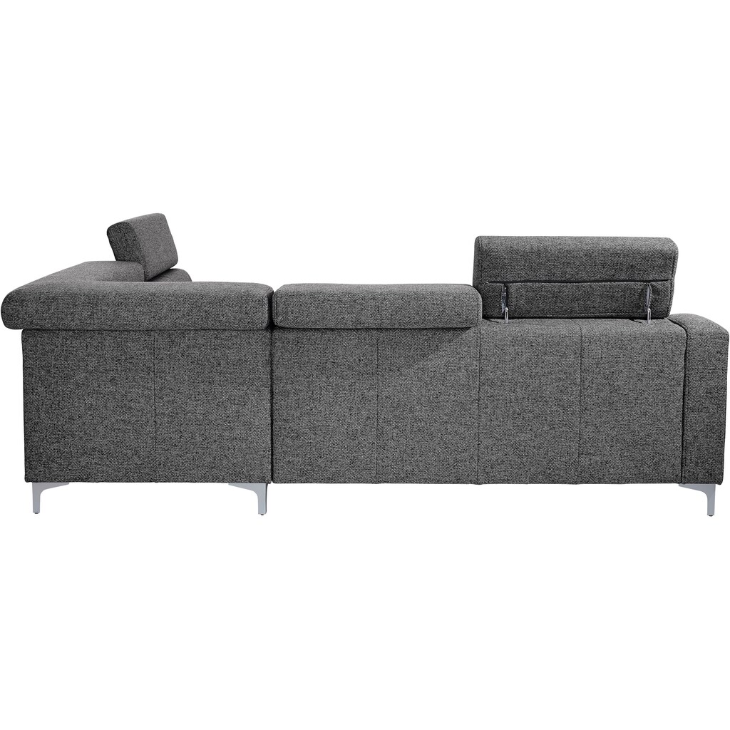 exxpo - sofa fashion Ecksofa, mit Kopf- bzw. Rückenverstellung, wahlweise mit Bettfunktion und Bettkasten