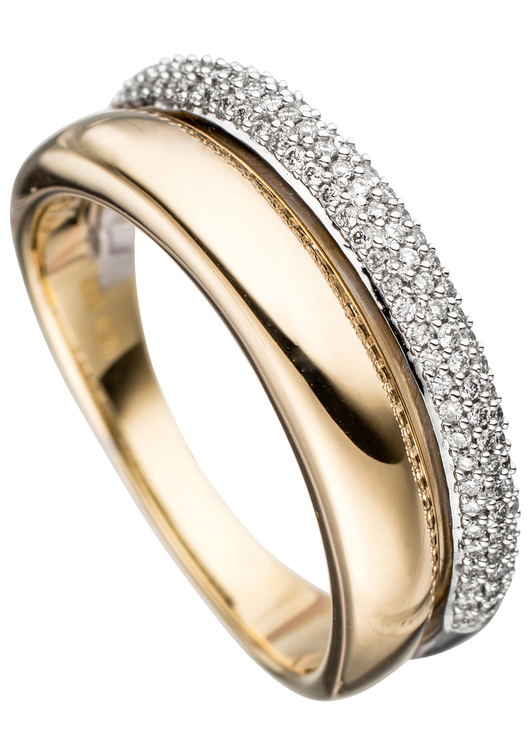 JOBO Diamantring »Ring mit 101 Gold 585 kaufen BAUR | bicolor Diamanten«
