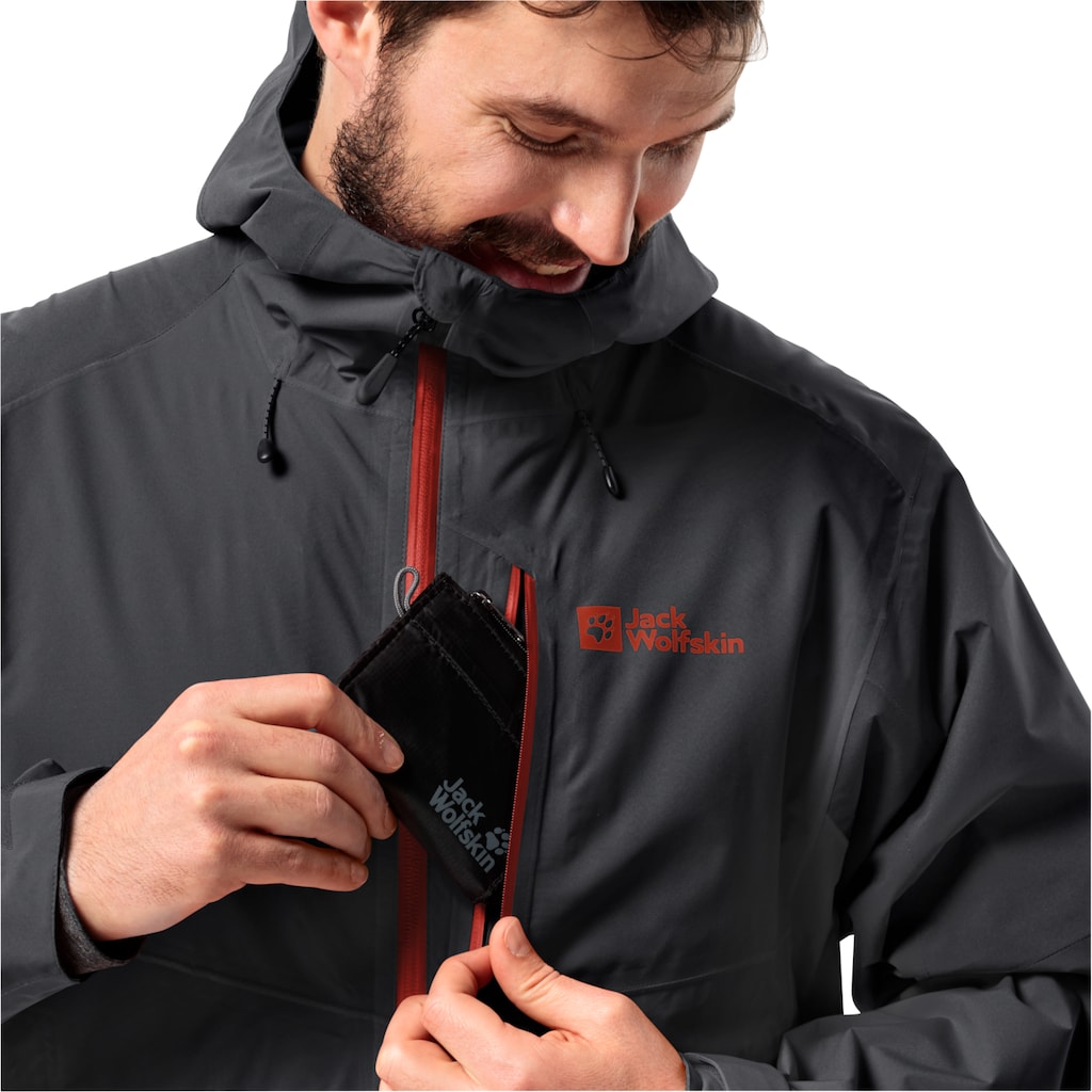 Jack Wolfskin Funktionsjacke »EAGLE PEAK 2L JKT M«, mit Kapuze