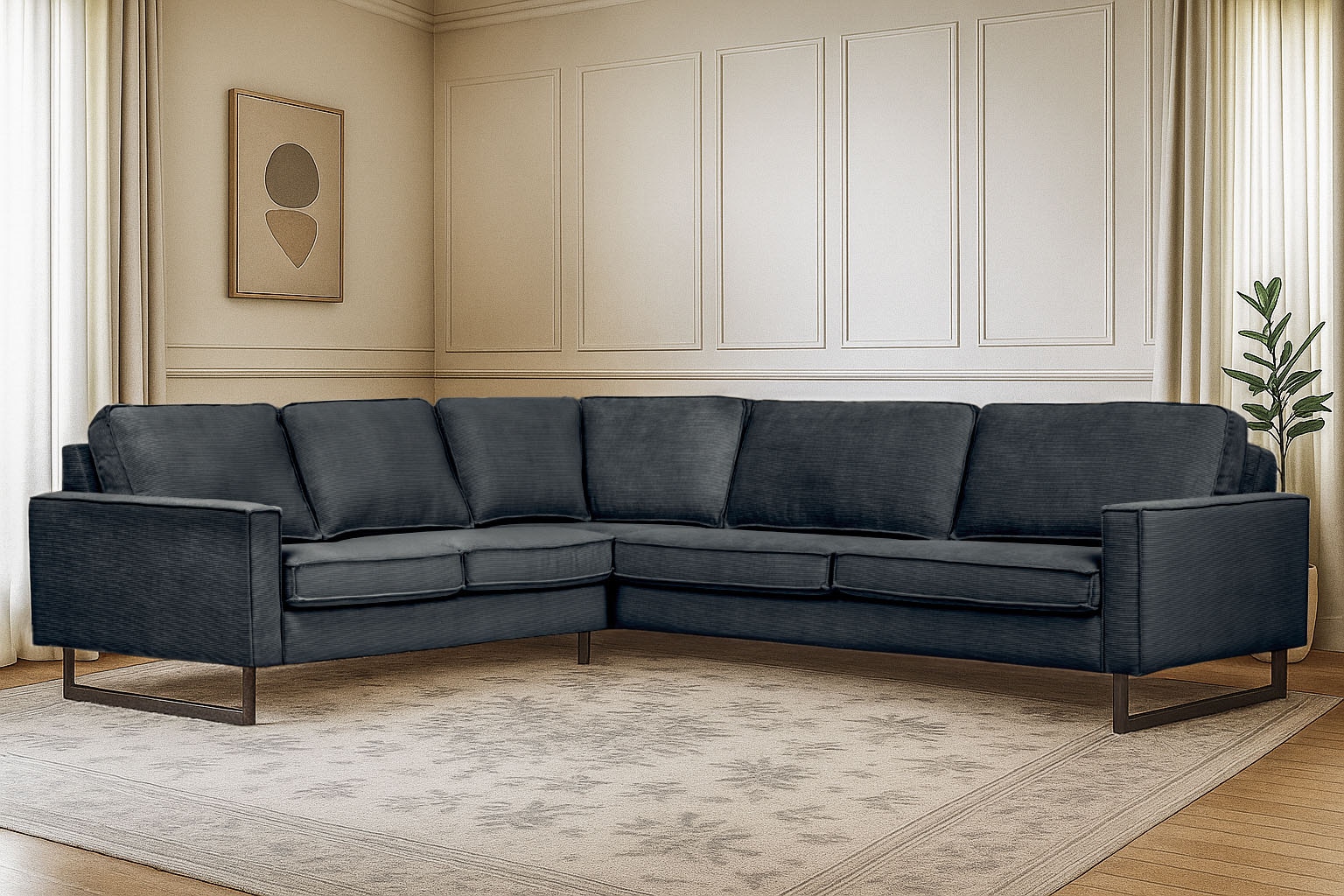 Places of Style Ecksofa "Pinto, XXL, 250/290 cm, langer Schenkel, Ottomane" günstig online kaufen