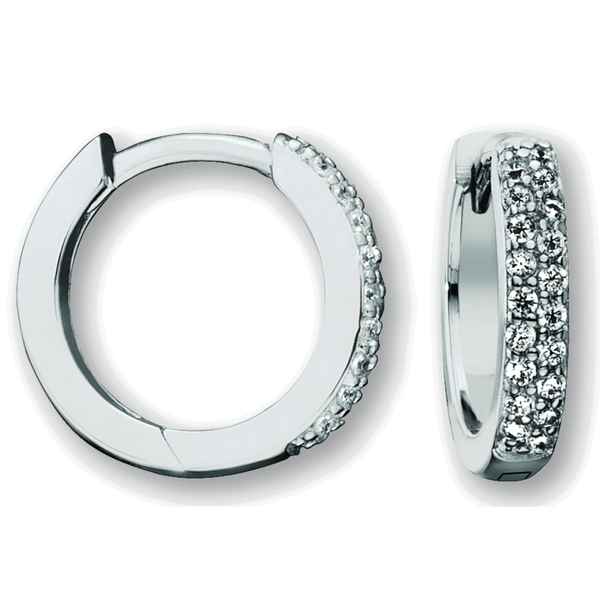 Paar Creolen ONE ELEMENT "Zirkonia Ohrringe Creolen aus 925 Silber", silber, Ohrringe, Damen, Damen,mit Zirkonia, Silber 925 (Sterlingsilber), Fein gefertigt – ein Zeichen mit besonderer Bedeutung
