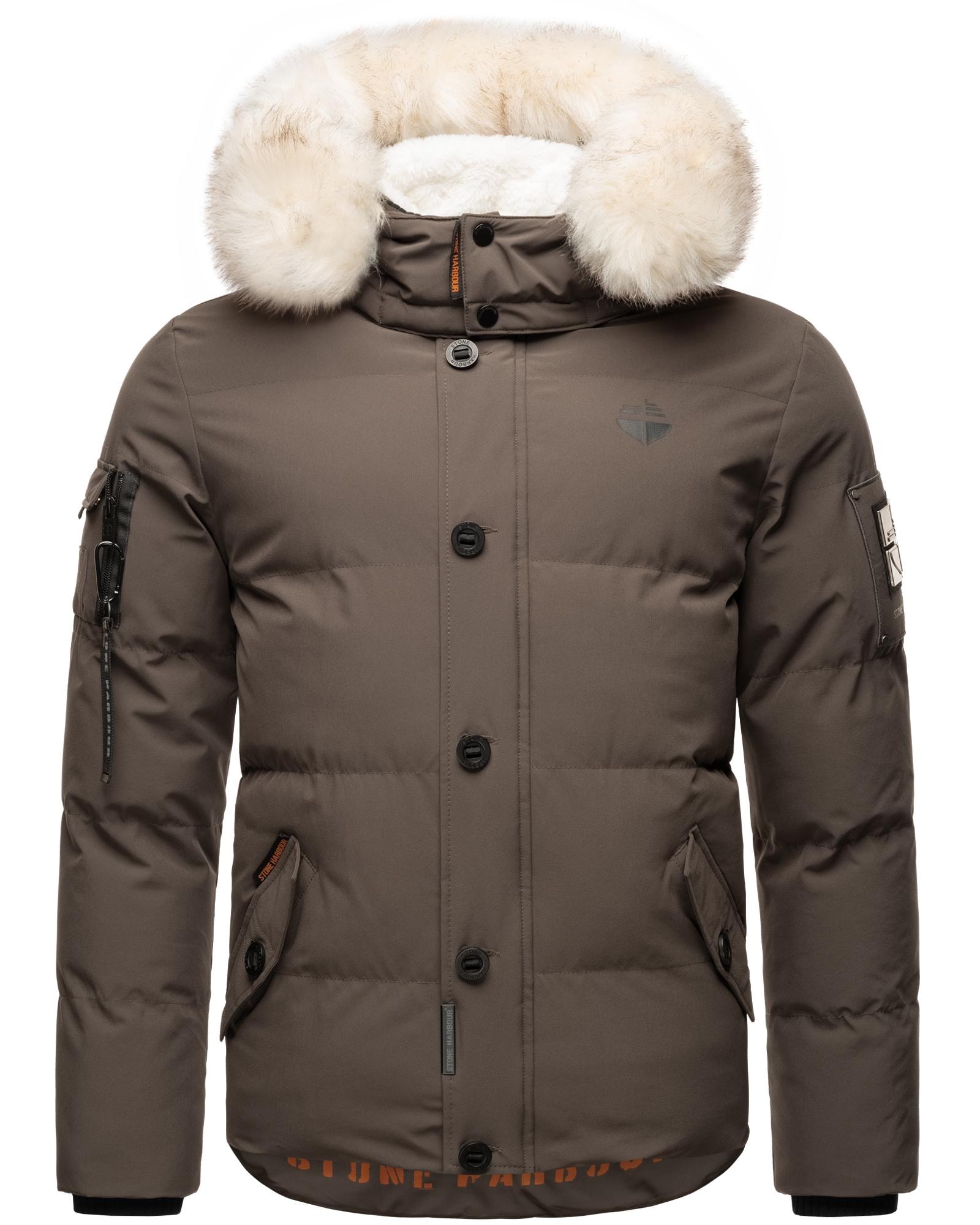 Stone Harbour Winterjacke "Halvaar", mit Kapuze, stylischer Winterparka mit abnehmbarer Kapuze