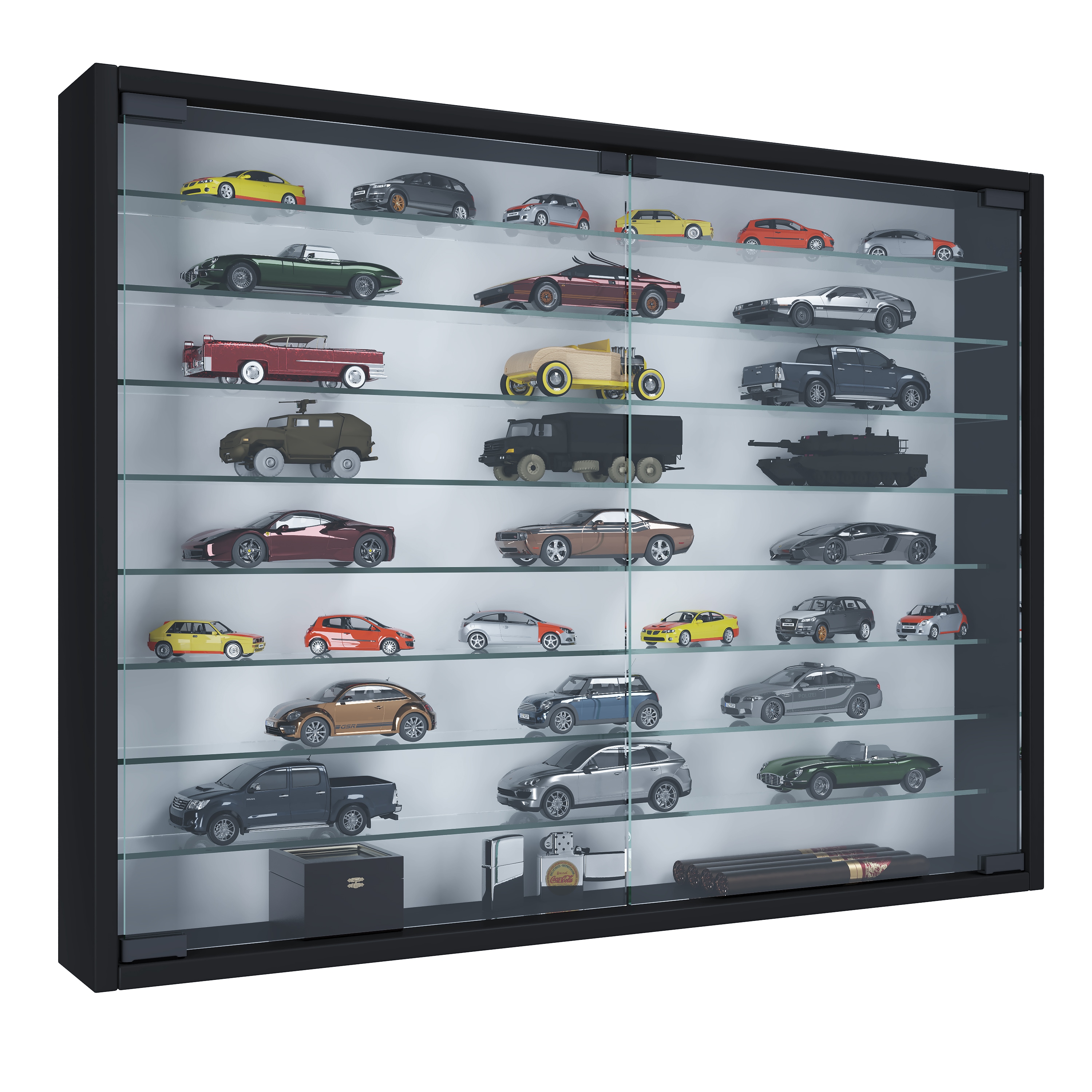 VCM Wandregal "Hängevitrine Wandvitrine Sammel Deko Mandosa XXL" 1 Stk. tlg.