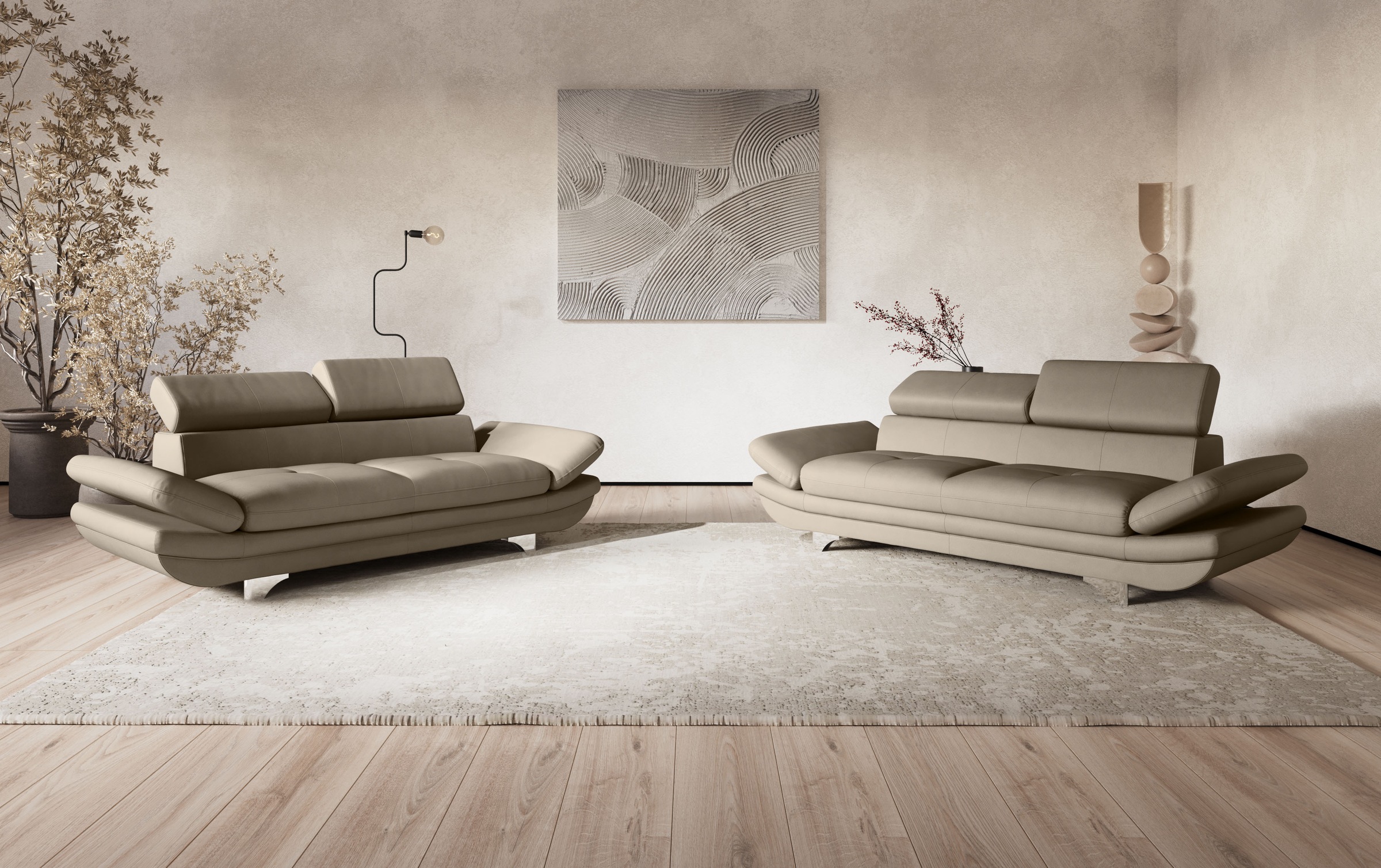 COTTA 3-Sitzer "Enterprise", Big-Sofa, mit Armteilverstellung & Kopfteilver günstig online kaufen