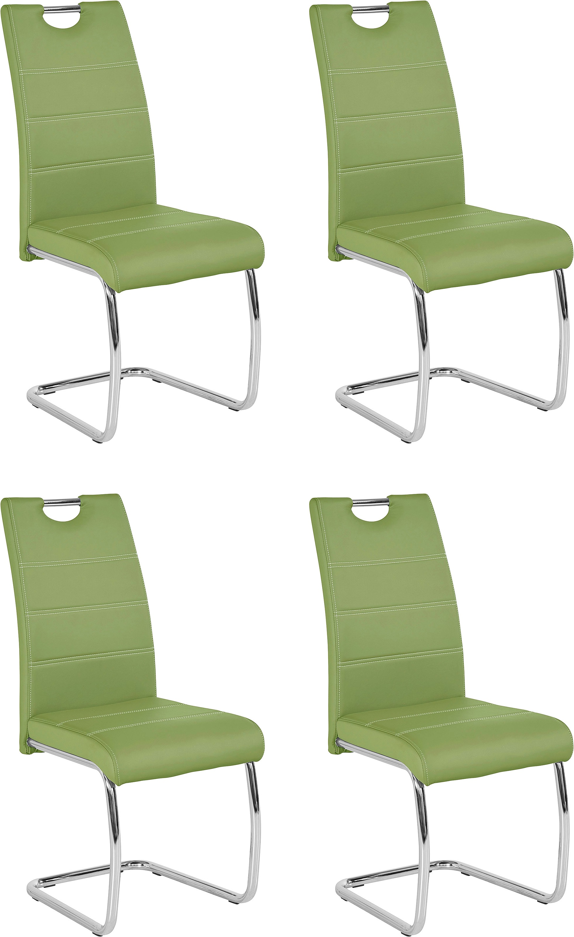 HELA Freischwinger "Flora, Esszimmerstühle", (Set), 4 St., Kunstleder, Schw günstig online kaufen