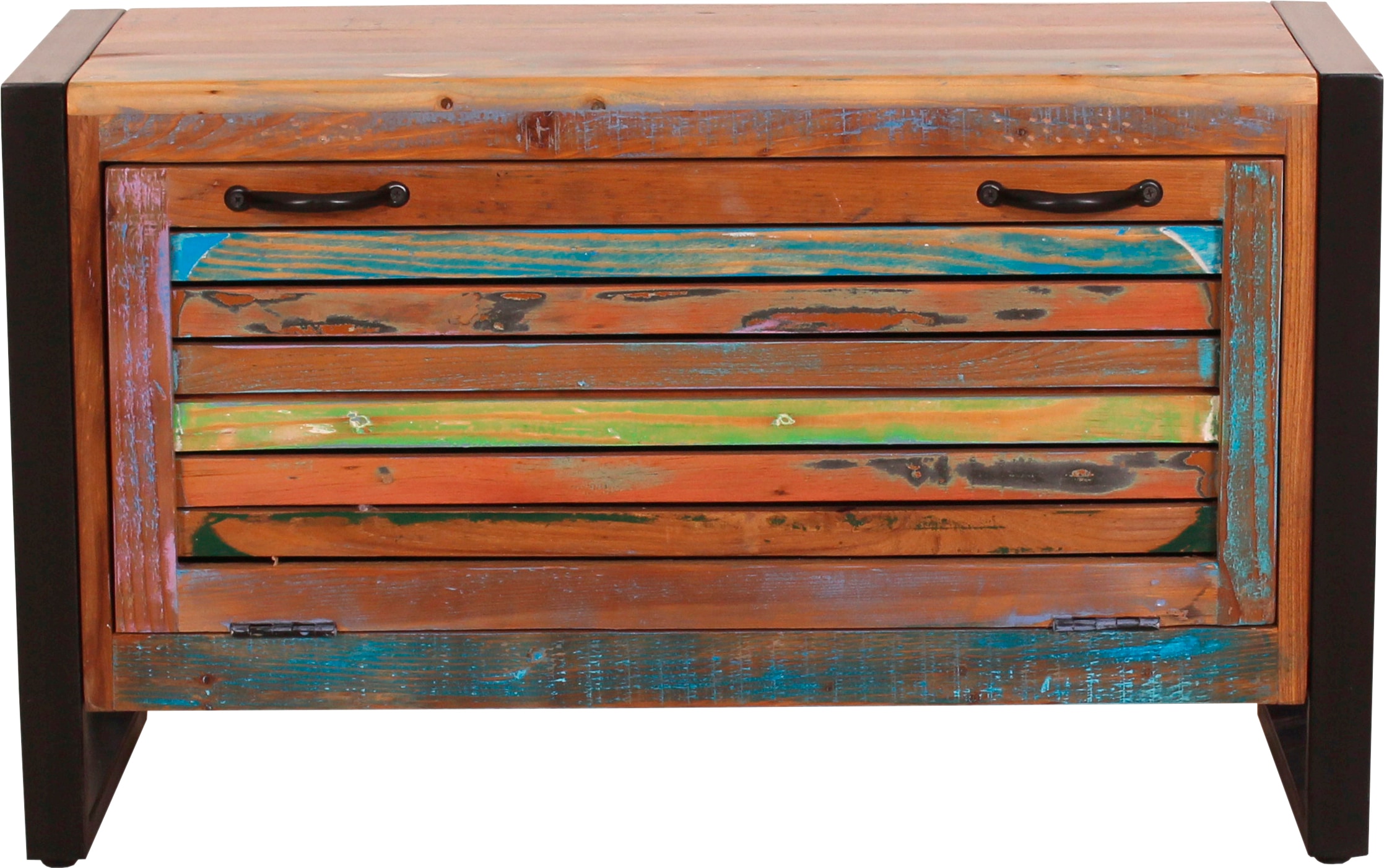 SIT Garderoben-Set »Fiume«, (3 St.), aus recyceltem Altholz in Lamellenoptik