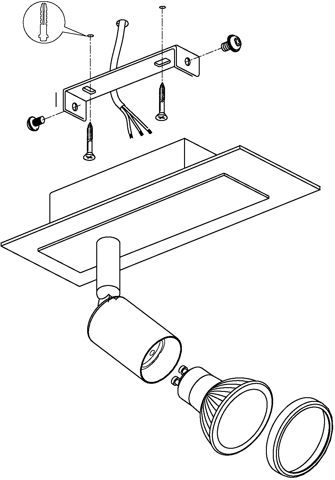 EGLO LED Wandleuchte »SARRIA«, 1 flammig, Leuchtmittel LED-Board-GU10 | LED wechselbar, LED Wandleuchte, Wandlampe
