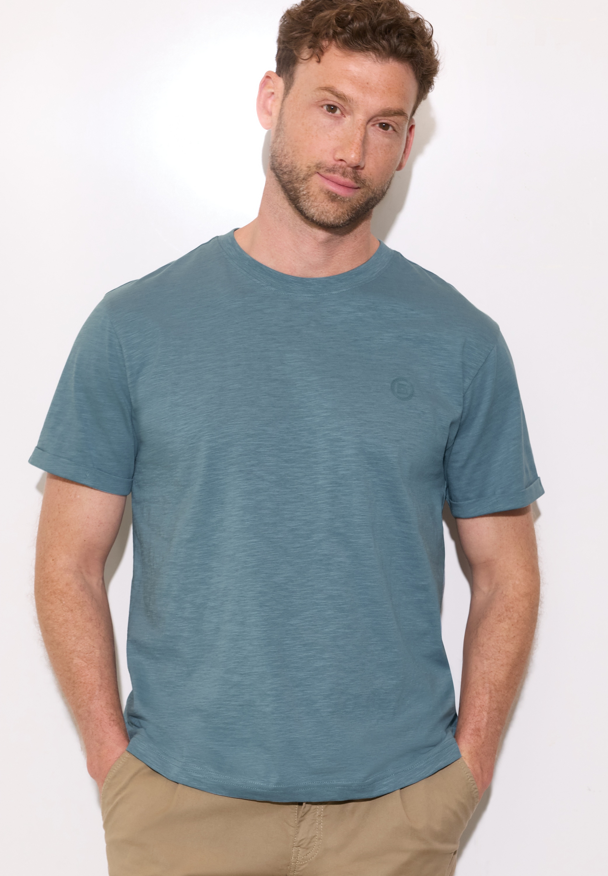 STREET ONE MEN T-Shirt aus reiner Baumwolle