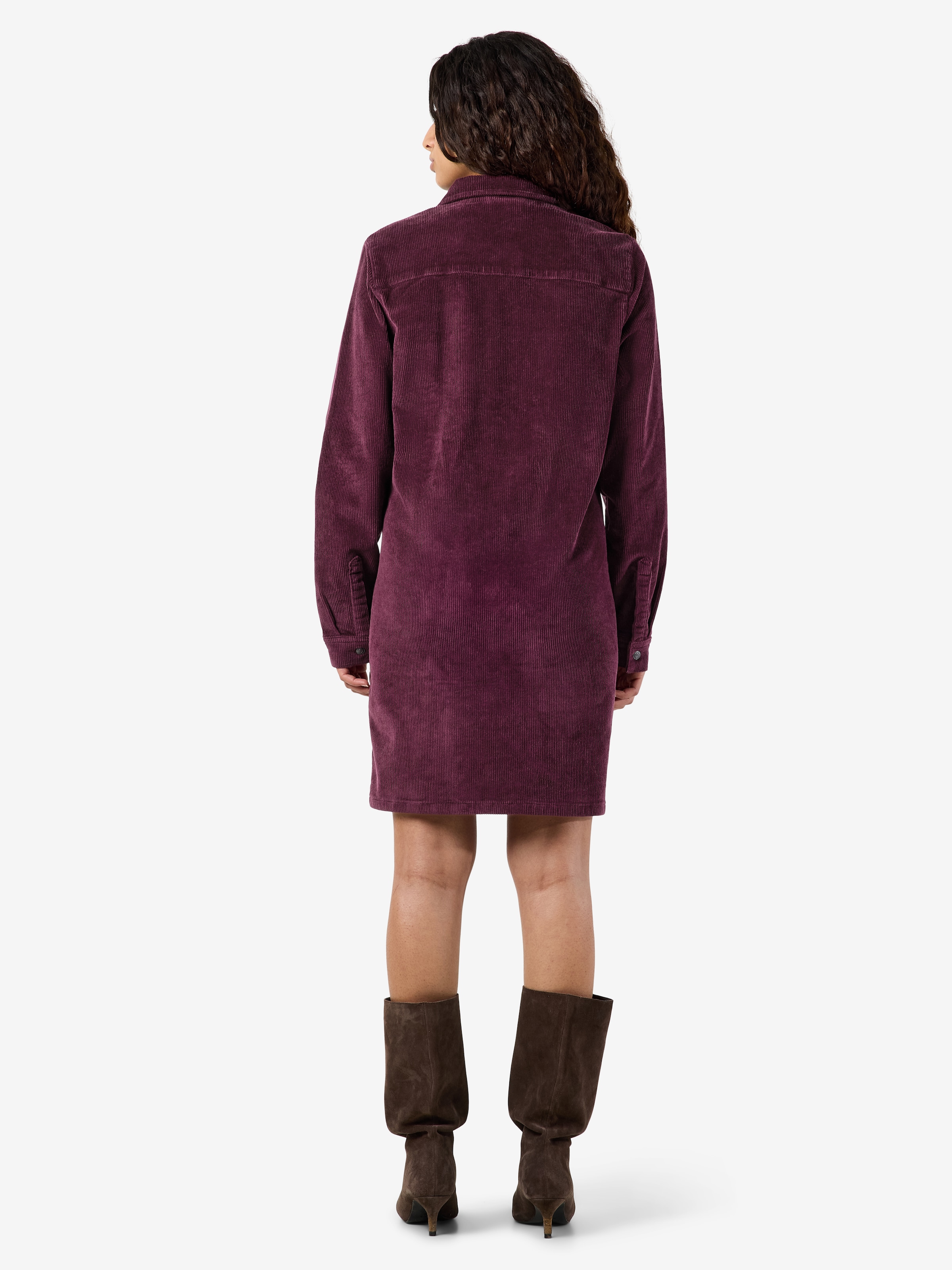 Noisy may Cordkleid »NMCORD NEW SIGNE L/S DRESS NOOS« Brusttaschen Baumwollmischung