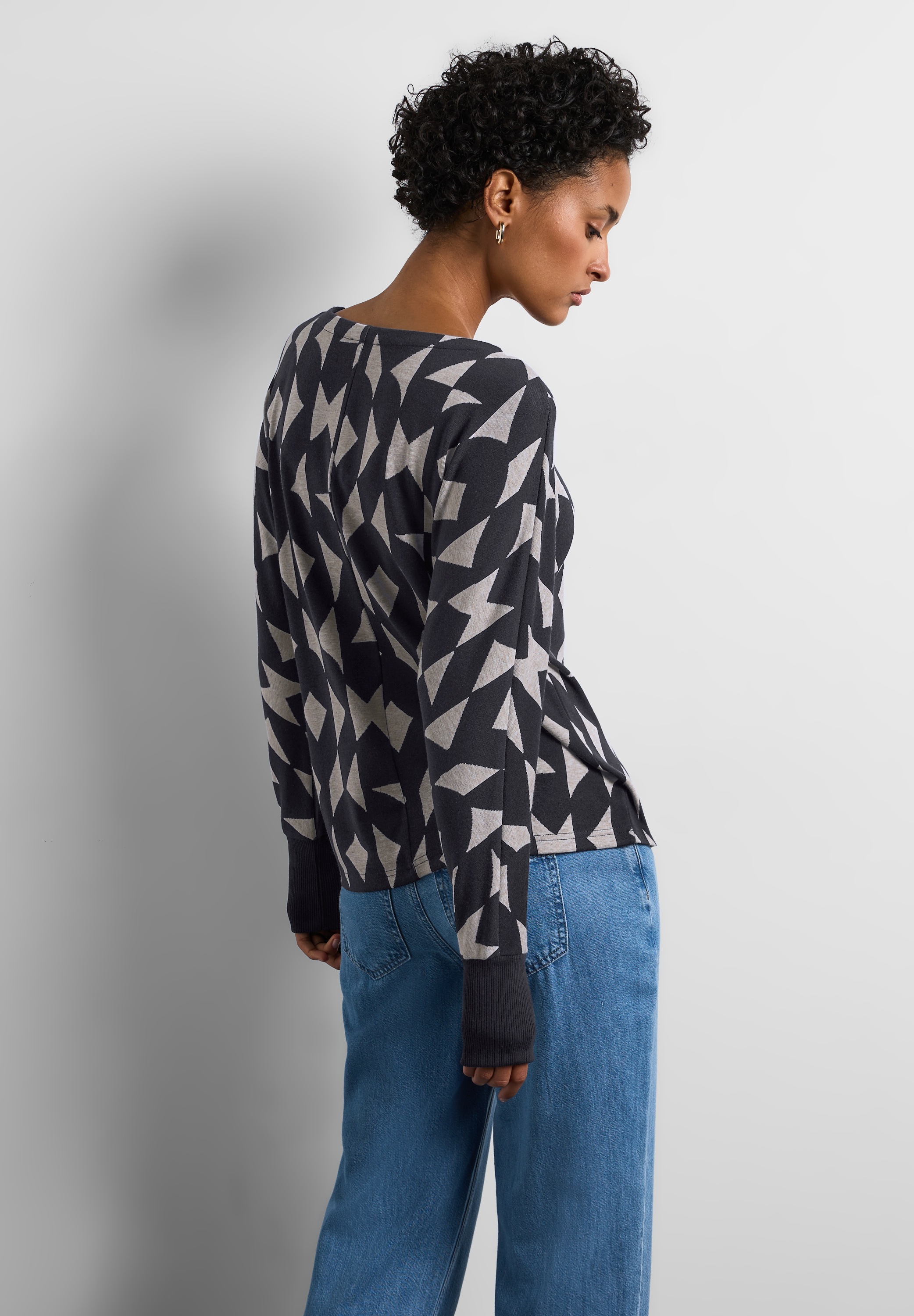 STREET ONE Langarmshirt, mit U-Boot-Ausschnitt