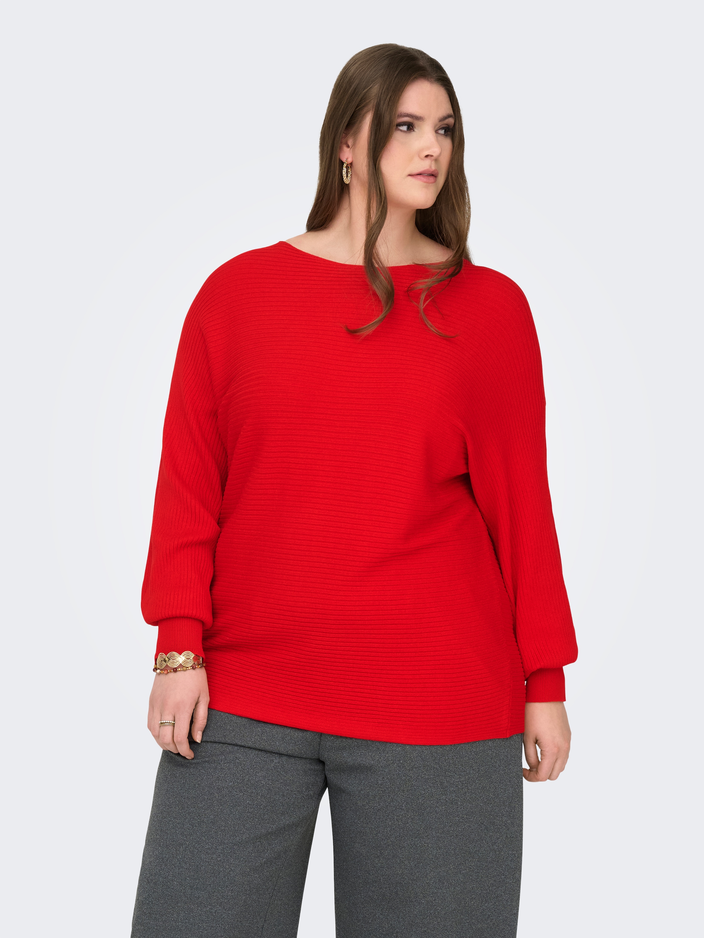 ONLY CARMAKOMA Strickpullover »CARNEW ADALINE LIFE L/S PULLOVER KNT« Viskosemischung