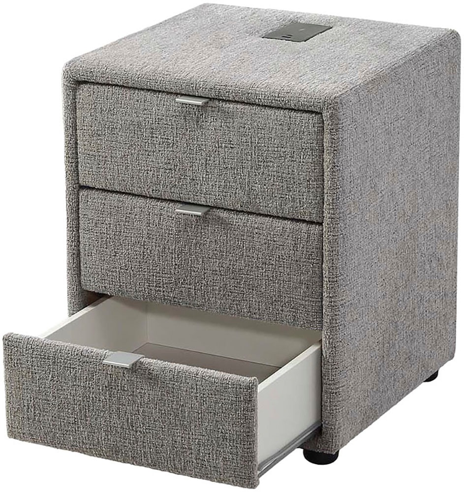 Jockenhöfer Gruppe Nachtkonsole "Lissy mit 3 Schubladen" mit induktiver Lad günstig online kaufen