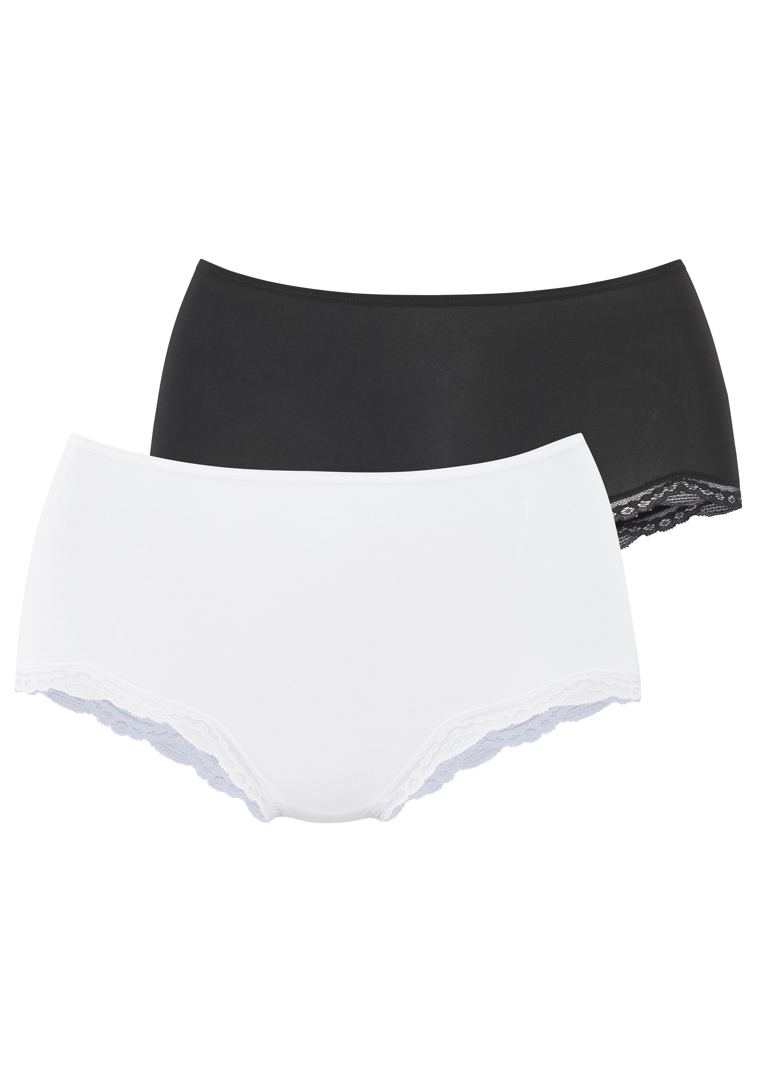 LASCANA Taillenslip 2er-Pack, aus hochwertiger Modal-Qualität mit Spitze