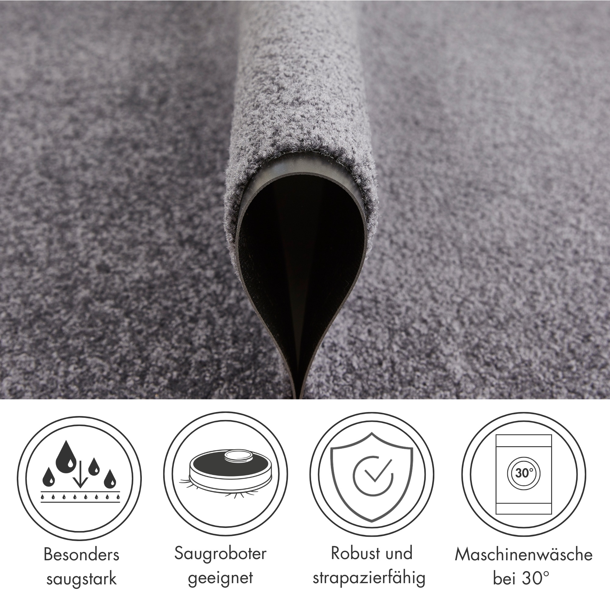 Andiamo Fußmatte "Super Wash & Clean, Made in Belgium" rechteckig 7 mm Höhe günstig online kaufen