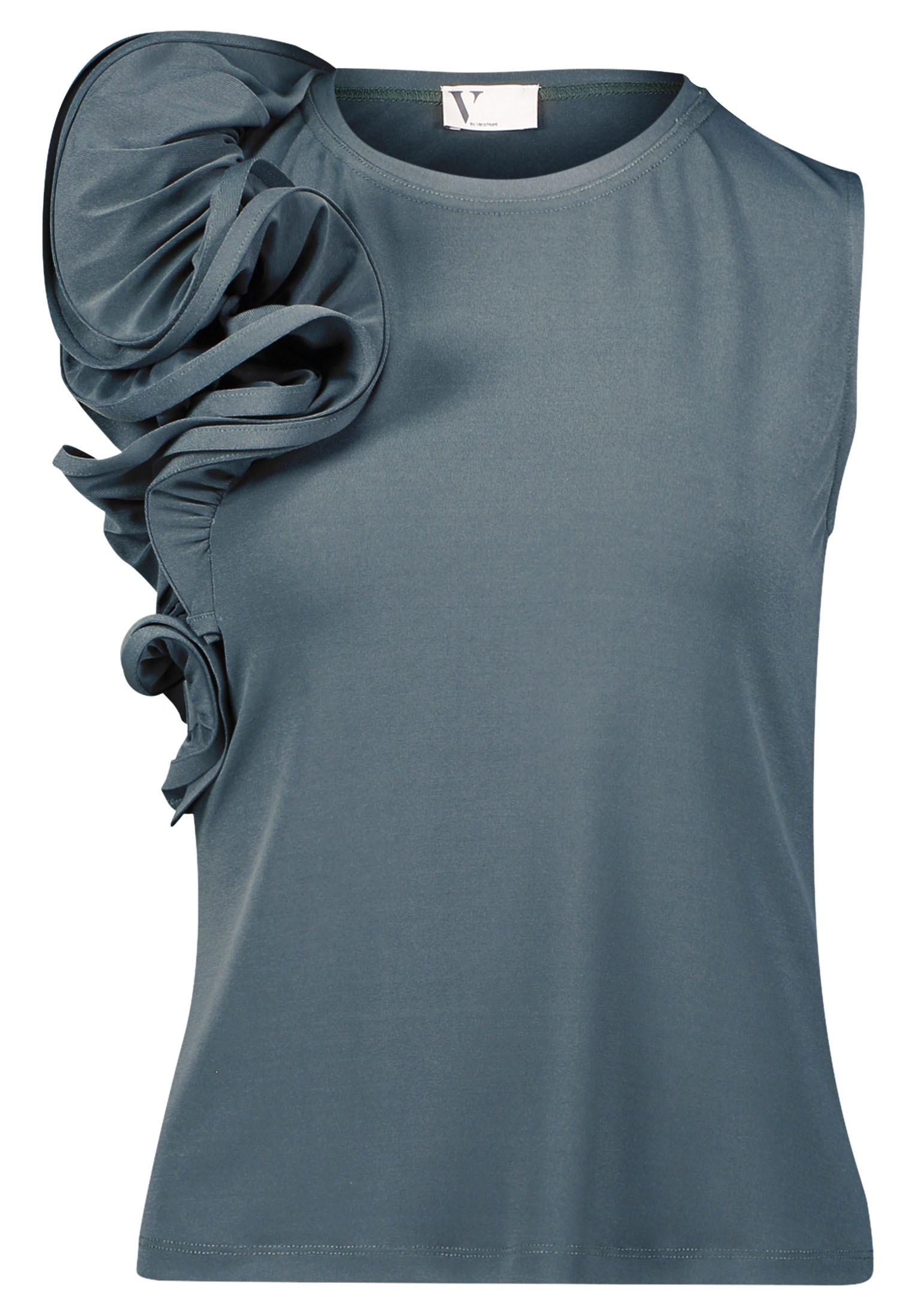 Vera Mont T-Shirt "Vera Mont Damen Rüschenbluse mit Rundhalsausschnitt", (1 günstig online kaufen