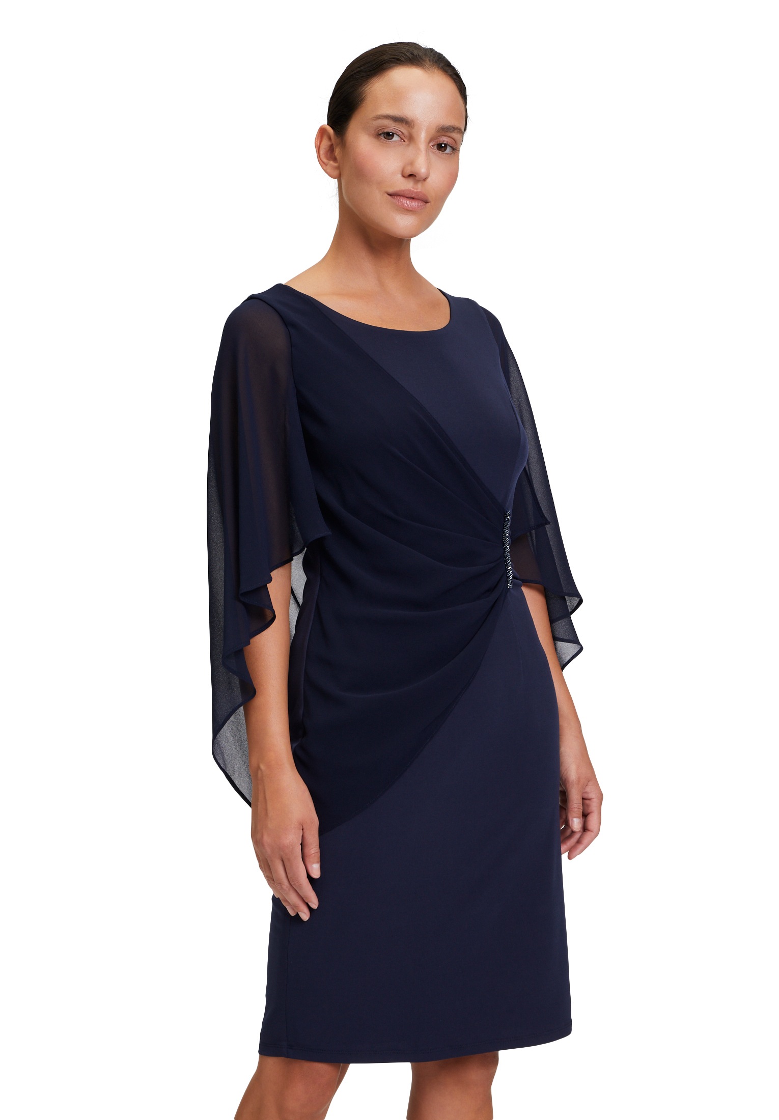 Vera Mont Cocktailkleid "Vera Mont Cocktailkleid mit Raffung", Materialmix