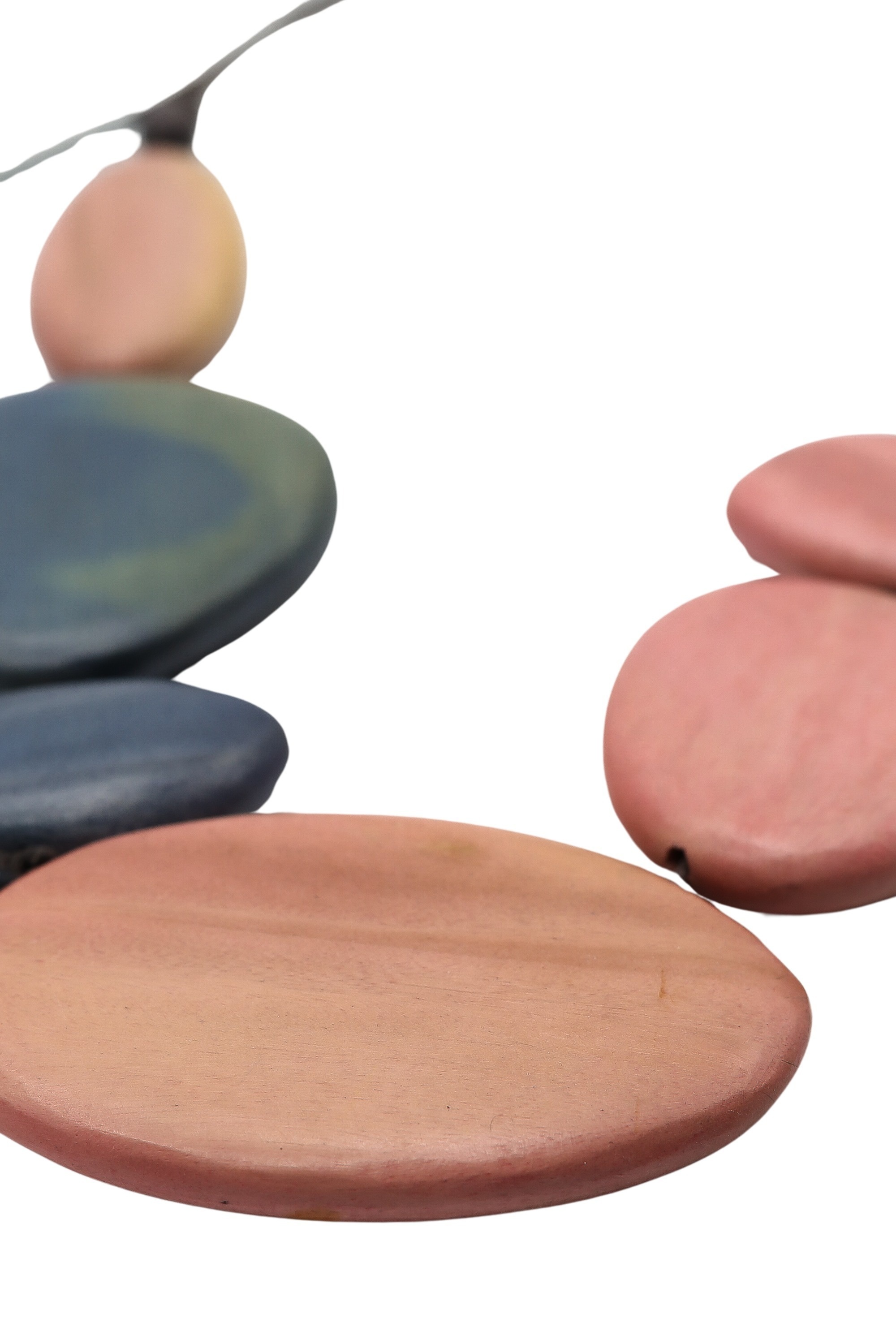 Thumbnail - COLLEZIONE ALESSANDRO Lange Kette "Benisha" flache Holzperlen in verschiedenen Größen und Formen