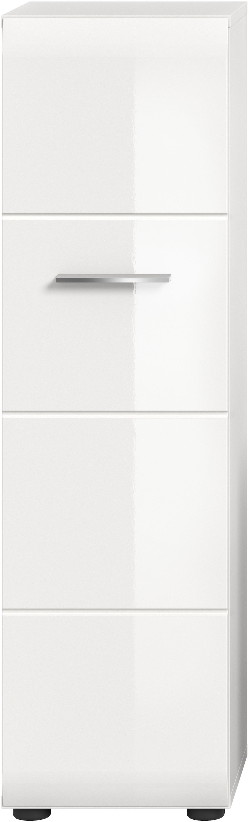 INOSIGN Stauraumschrank, (1 St.), Florenz, Stauraumschrank, Weiß Hochglanz, 30 cm breit, 4 Fächer