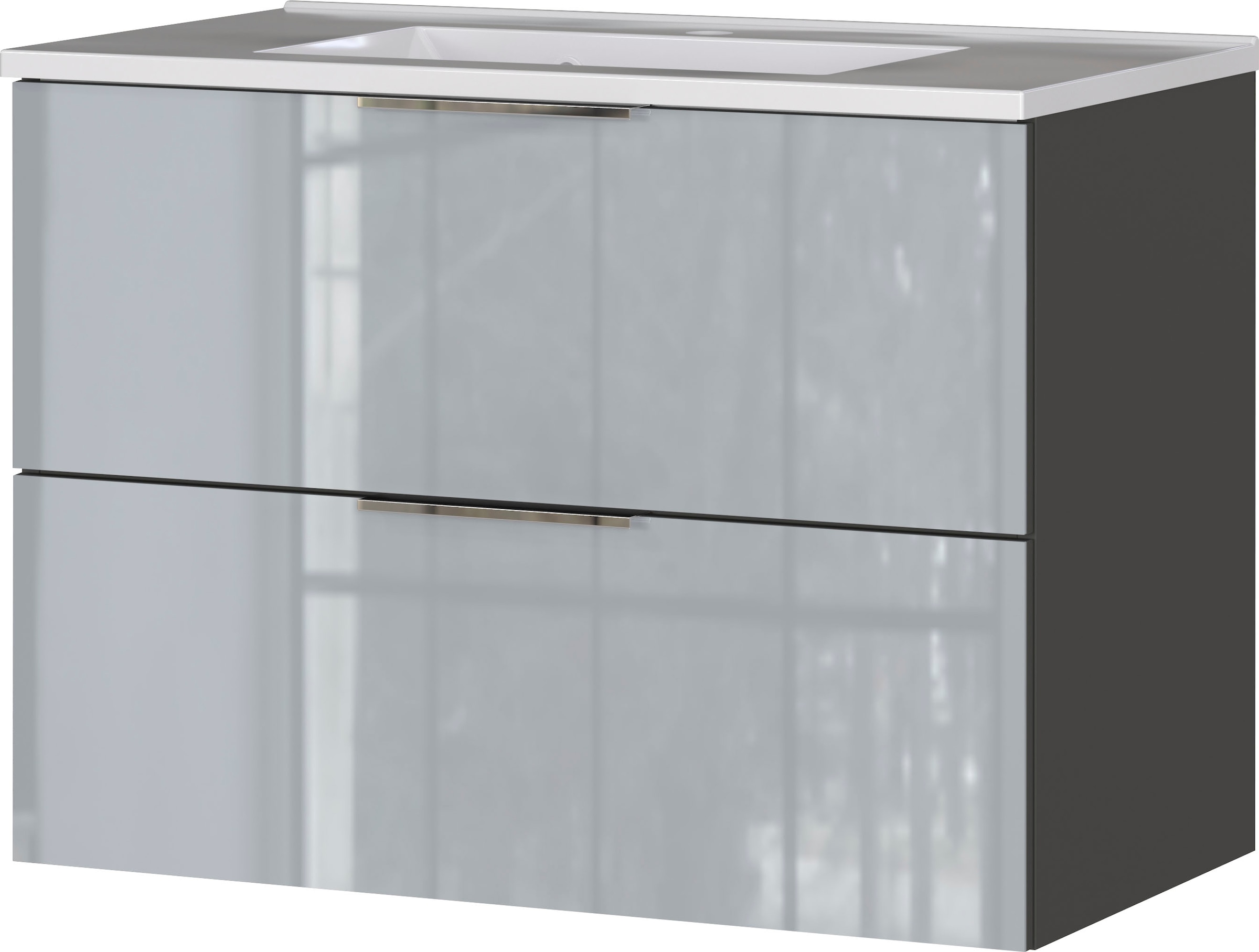 GERMANIA Badmöbel-Set »Oakland«, (4 St.), inkl. WT-Unterschrank, Spiegelschrank, Schrank und Regal