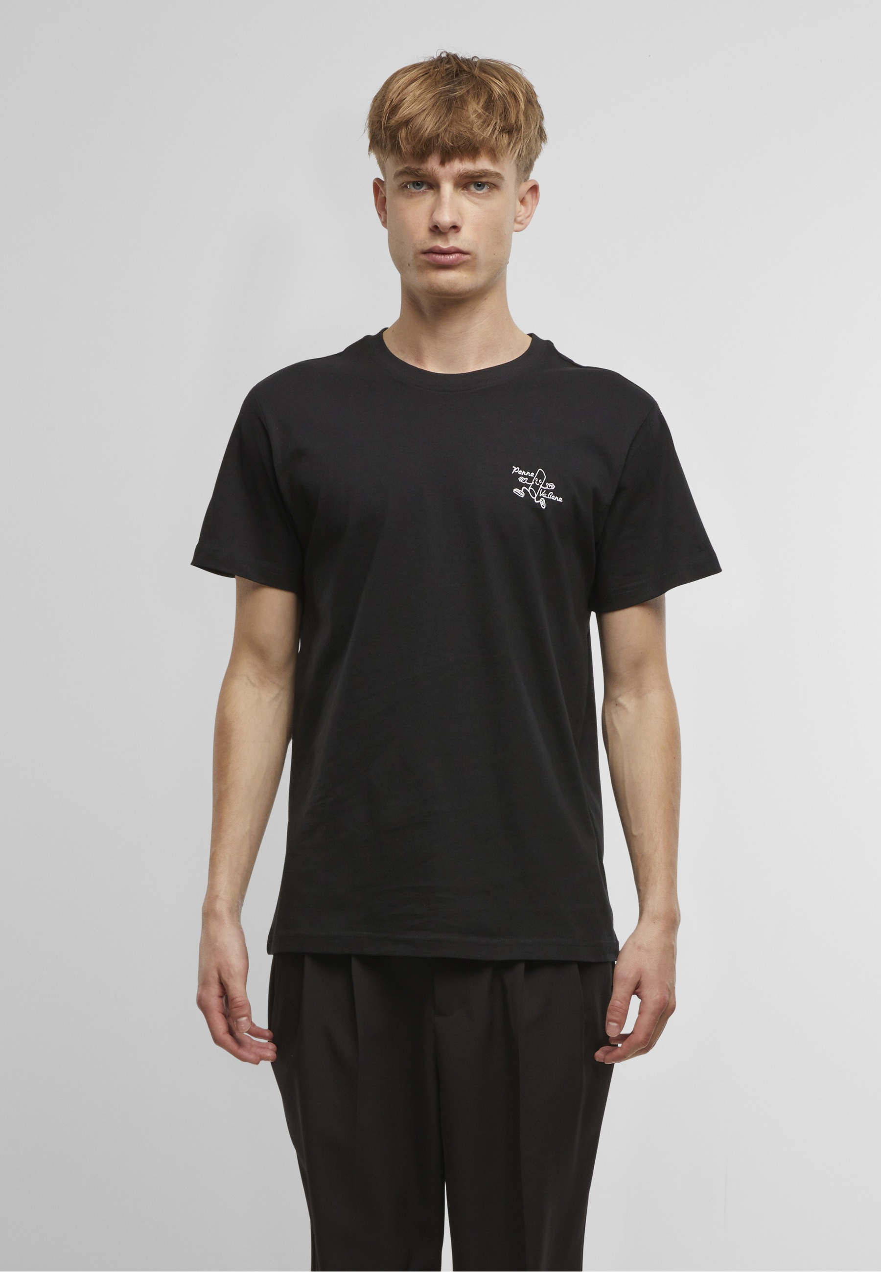MisterTee T-Shirt »MisterTee Herren Penne Va Bene Tee EMB« 1 Stk.