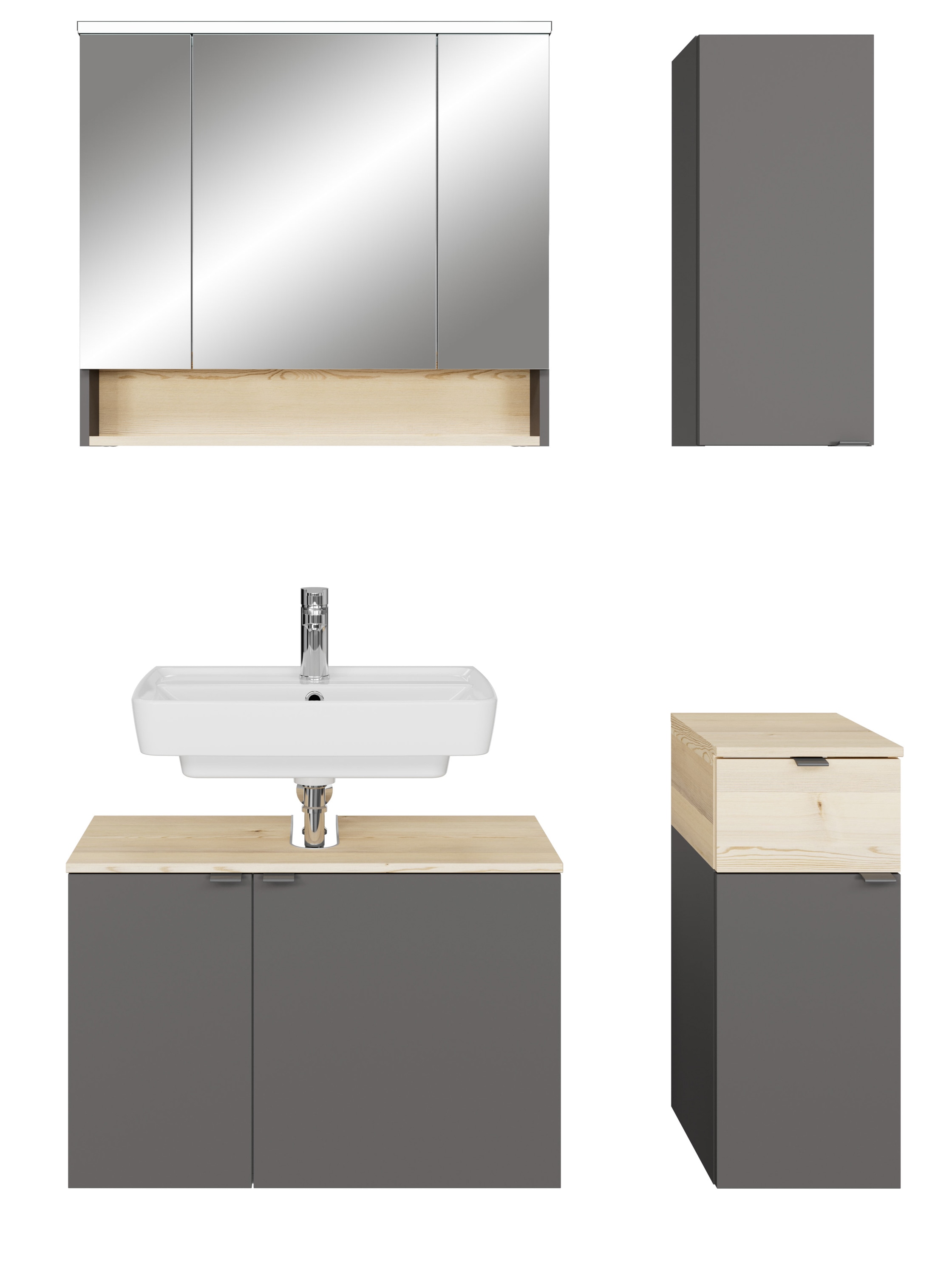 Saphir Badmöbel-Set »Quickset 394«, (Komplett-Set, 4 St.)
