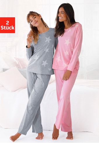 Pyjama, (4 tlg., 2 Stück)