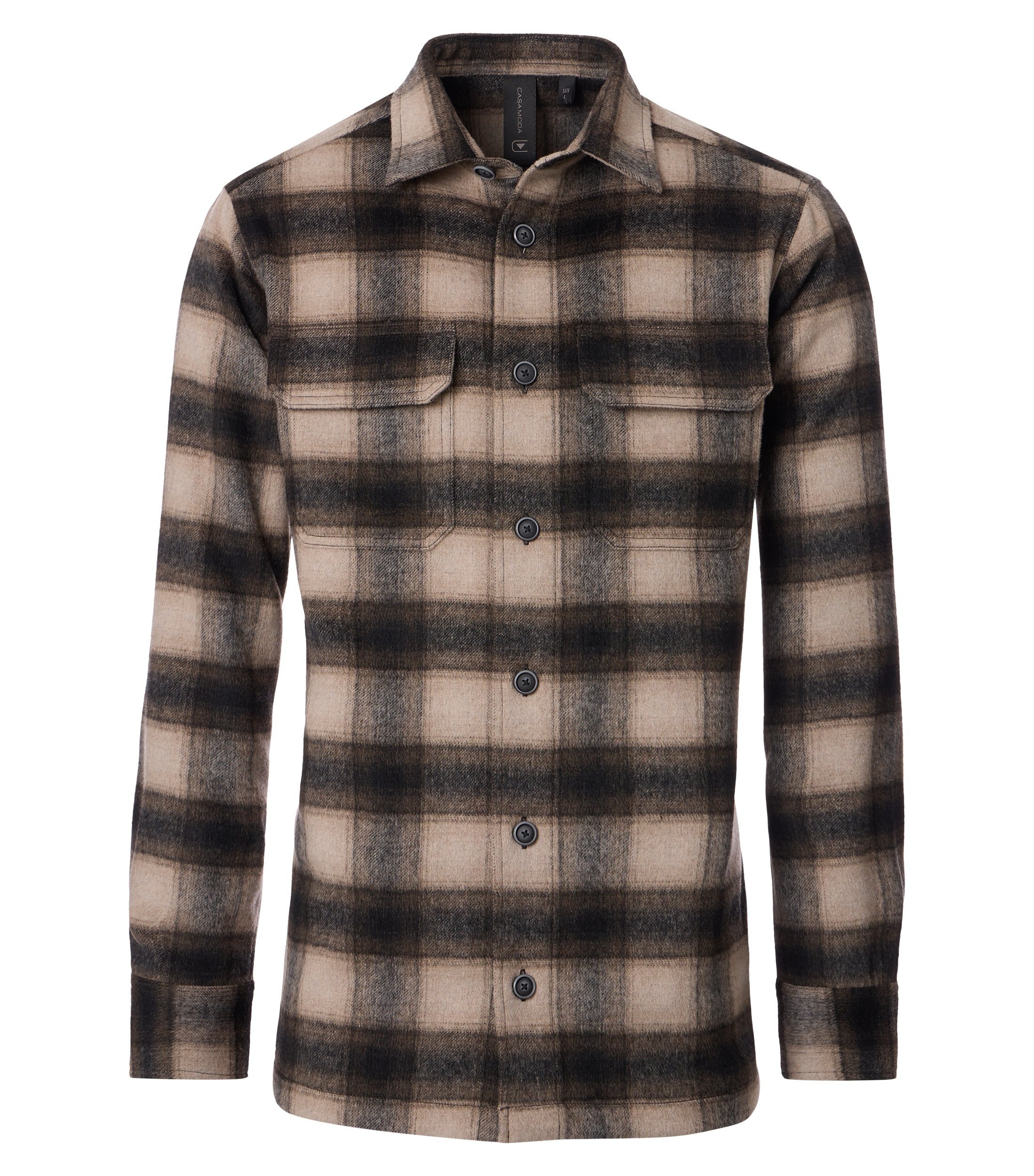 CASAMODA Langarmhemd "CASAMODA Hemdjacke kariert" günstig online kaufen